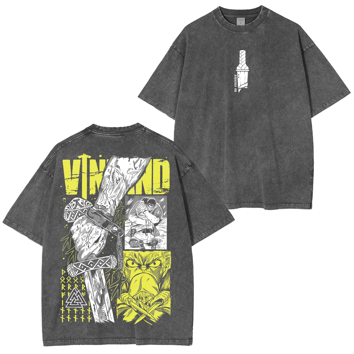 Camiseta unisex lavada Vinland Saga Anime