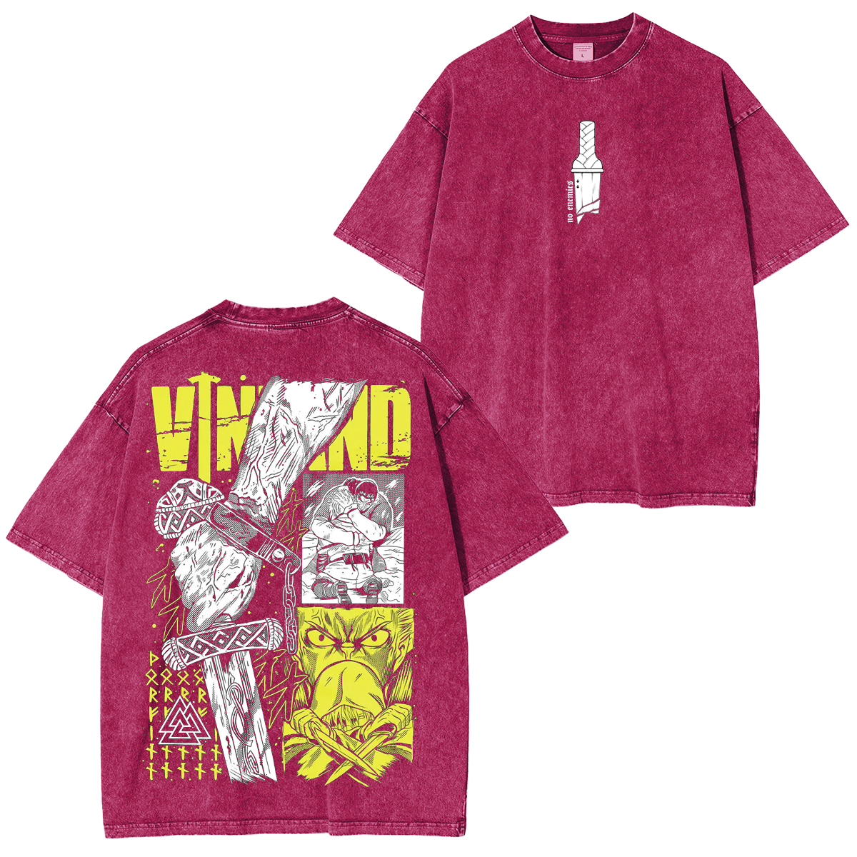 Camiseta unisex lavada Vinland Saga Anime