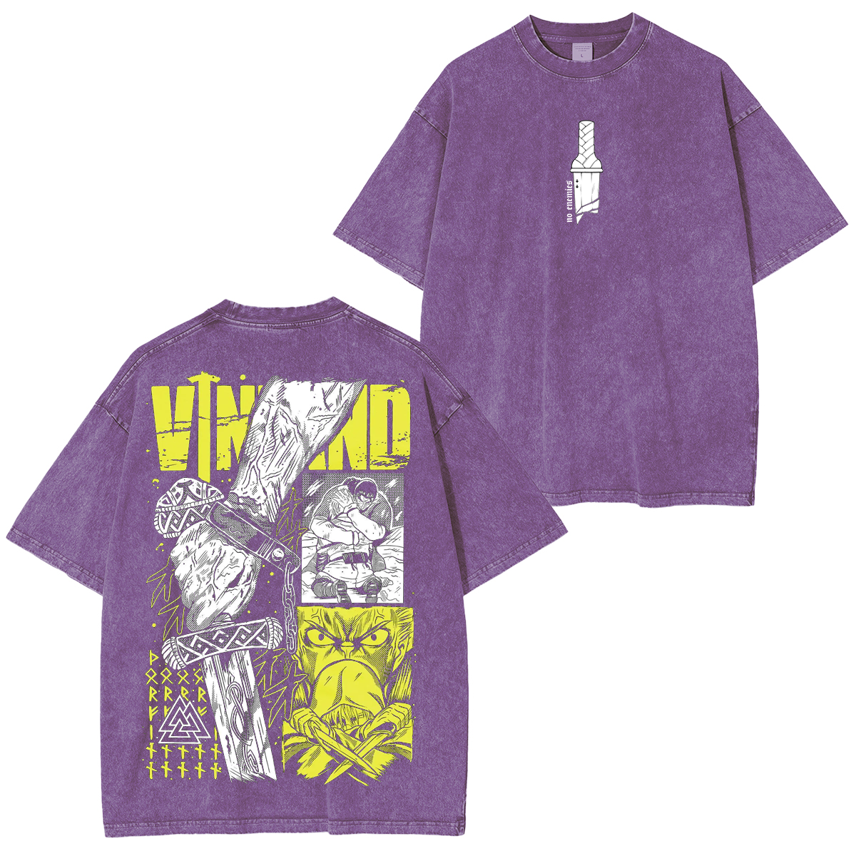 Camiseta unisex lavada Vinland Saga Anime