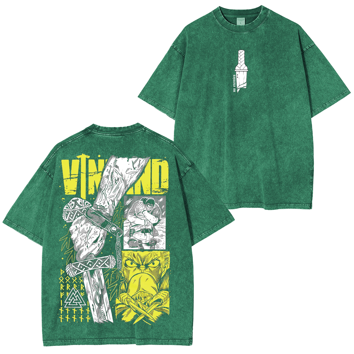 Camiseta unisex lavada Vinland Saga Anime