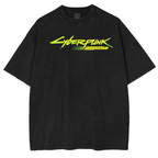 T-shirt Unisexe Lavé Cyberpunk 2077, Anime Cyberpunk Edgerunners Rebecca