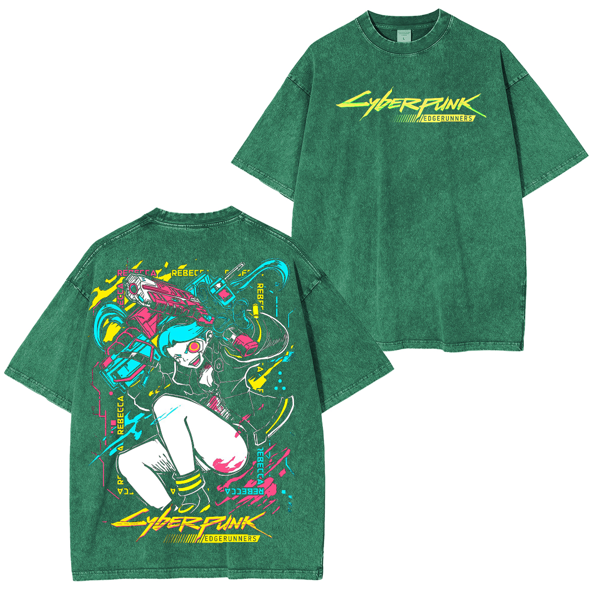 Rebecca Cyberpunk 2077 ,Cyberpunk Edgerunners Anime Unisex Washed T-Shirt