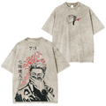 T-shirt unisexe délavé Nanami, anime Jujutsu Kaisen