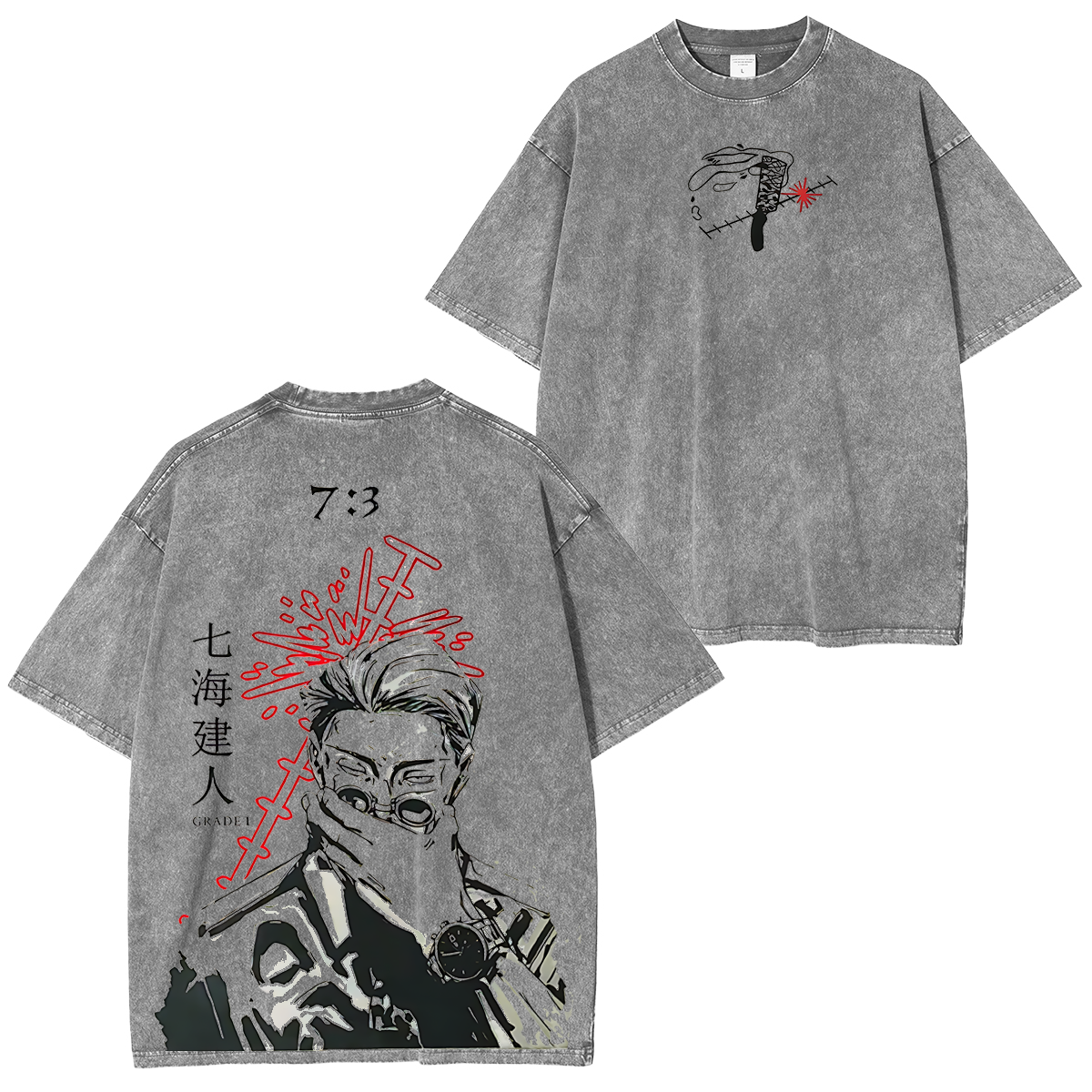 Nanami,Jujutsu Kaisen Anime Washed Unisex T-Shirt