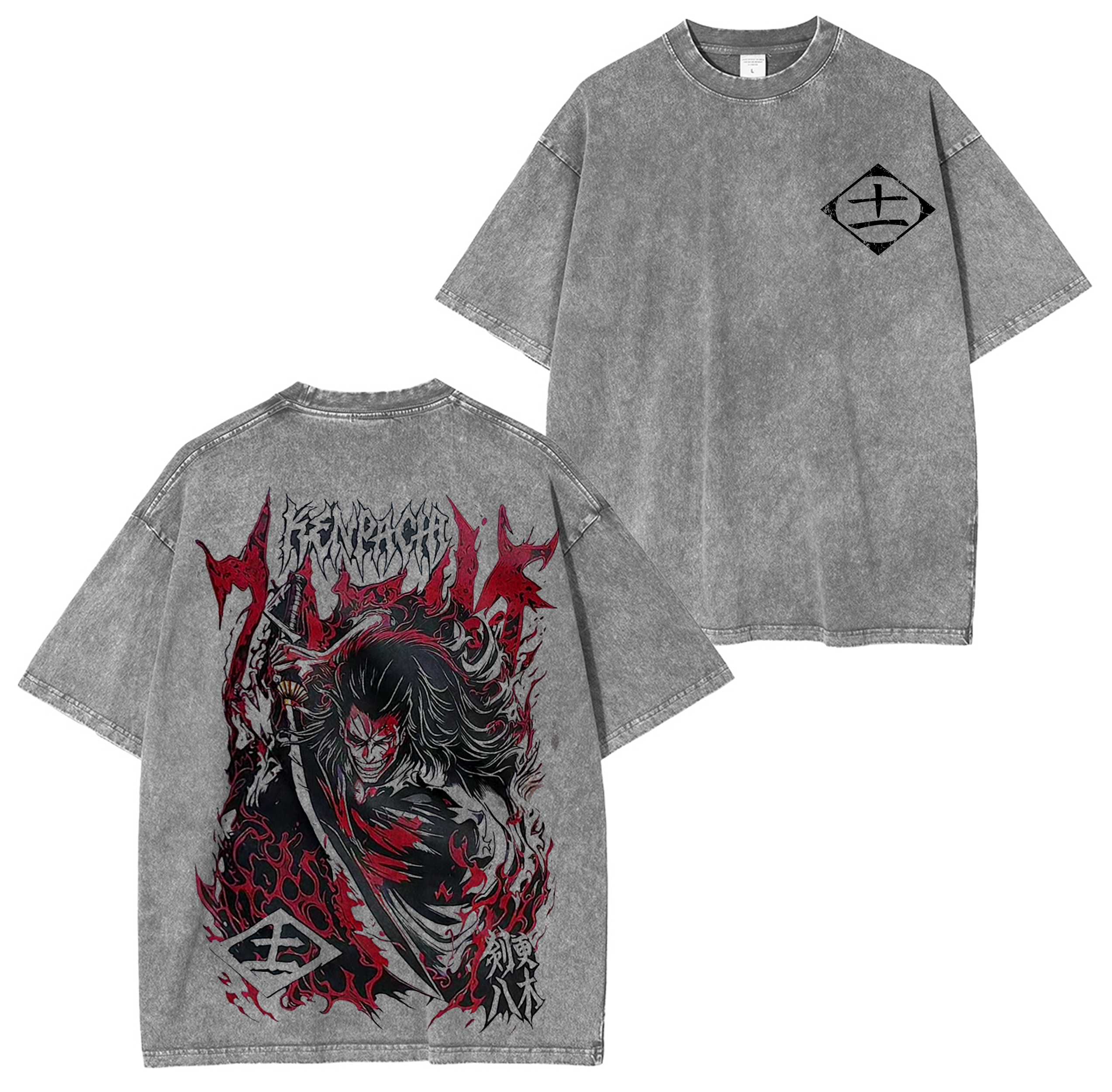 Kenpachi Zaraki ,Bleach Anime Washed T-shirt/Crewneck/Hoodie