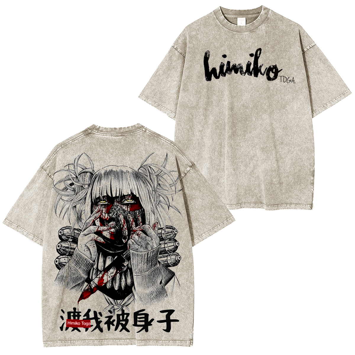 Toga Himiko,My Hero Academia Anime Washed Unisex T-Shirt