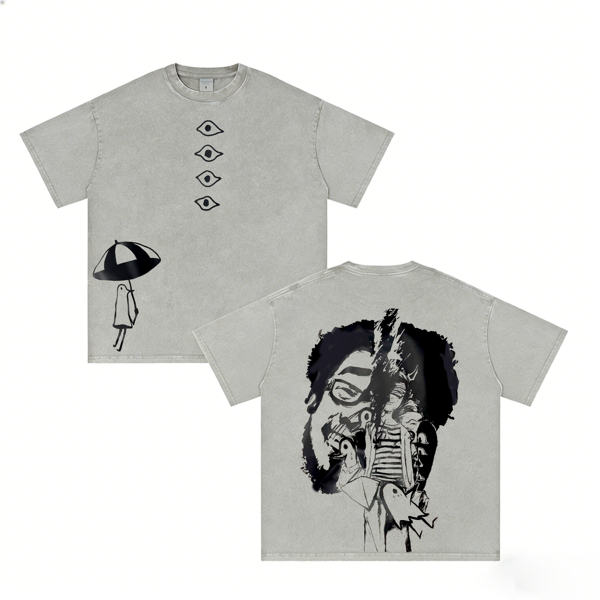 T-shirt/Sweat-shirt à capuche Goodnight Punpun Anime délavé