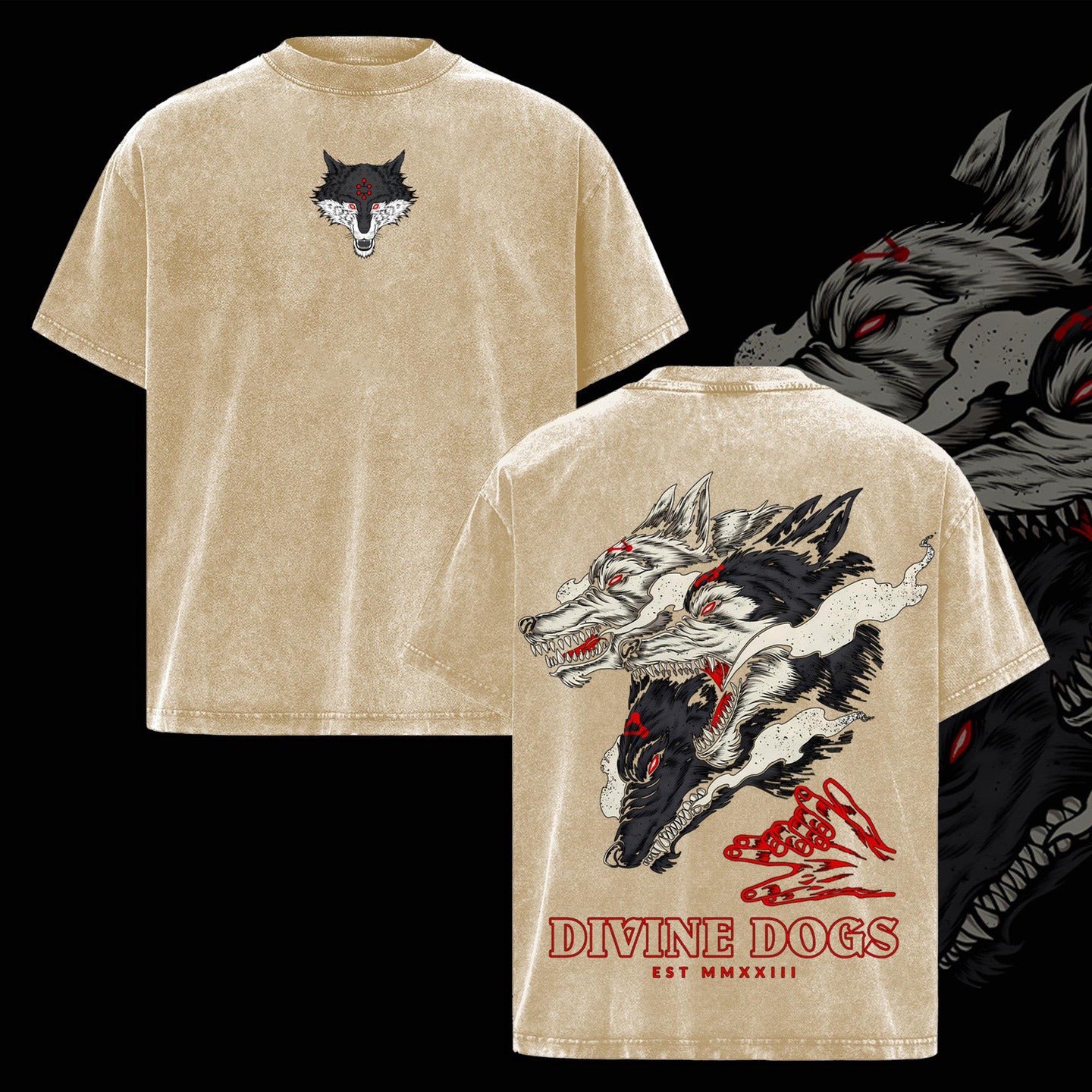 T-shirt/Col ras du cou/Sweat à capuche Megumi Fushiguro Anime Washed