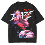 T-shirt unisexe lavé Anime Gojo Satoru, Jujutsu Kaisen