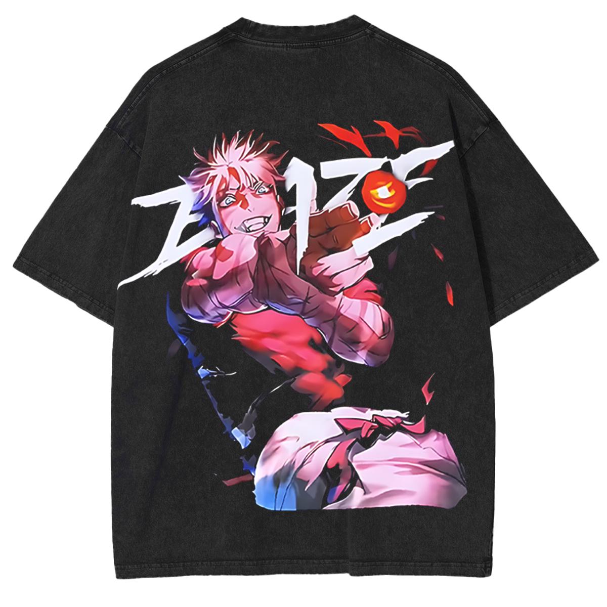 T-shirt unisexe lavé Anime Gojo Satoru, Jujutsu Kaisen