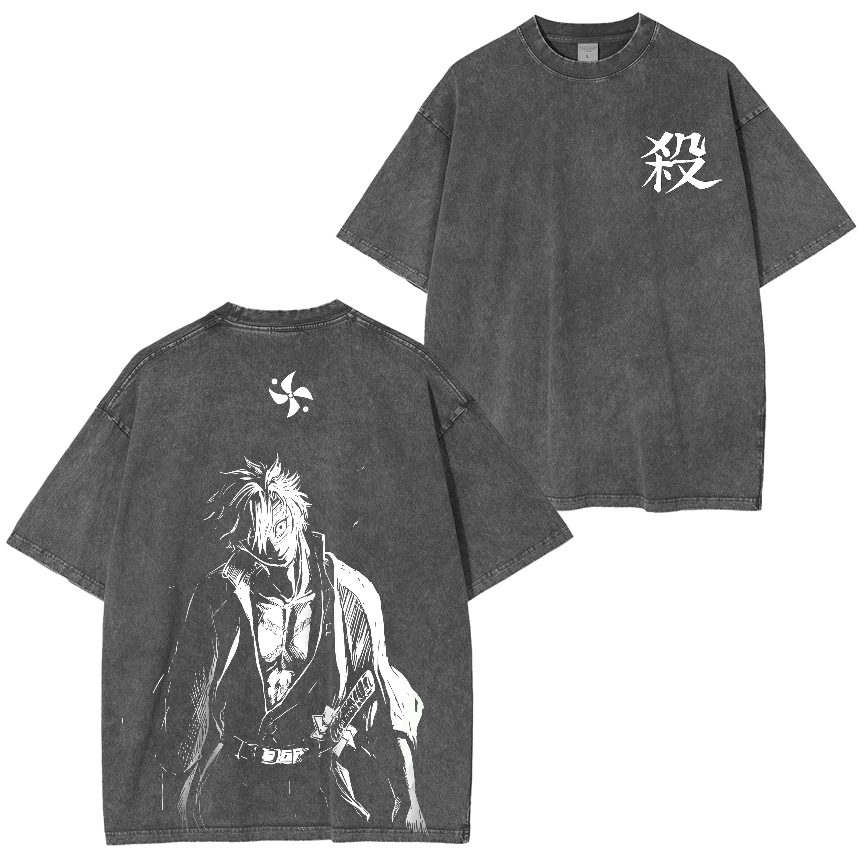 T-shirt/Sweat-shirt/Sweat à capuche délavé(e) Sanemi le Pilier du Vent (Anime)