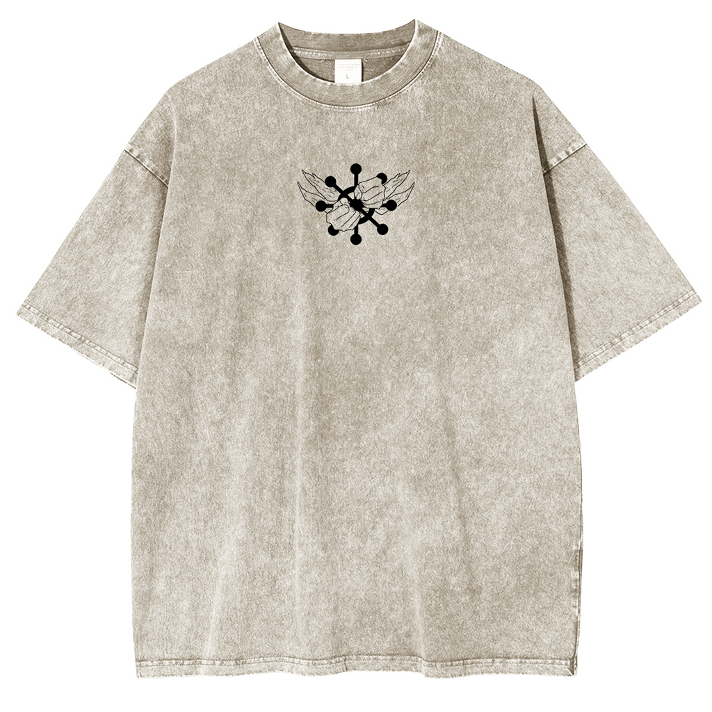 T-shirt unisexe délavé Megumi & Mahoraga, anime Jujutsu Kaisen