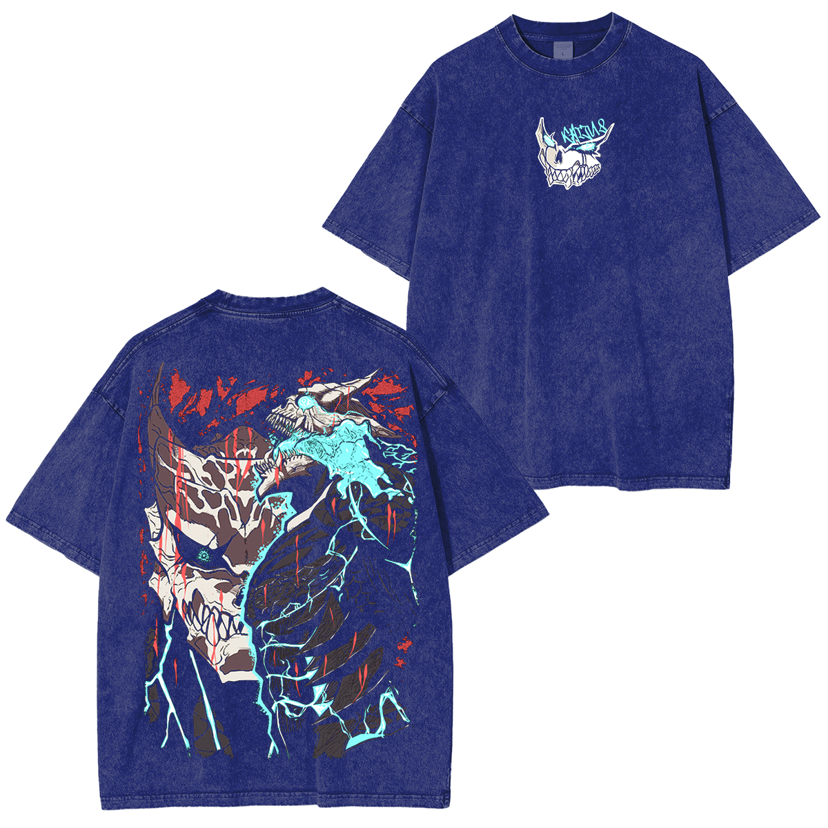 Camiseta lavada unisex de anime de Kaiju No. 8