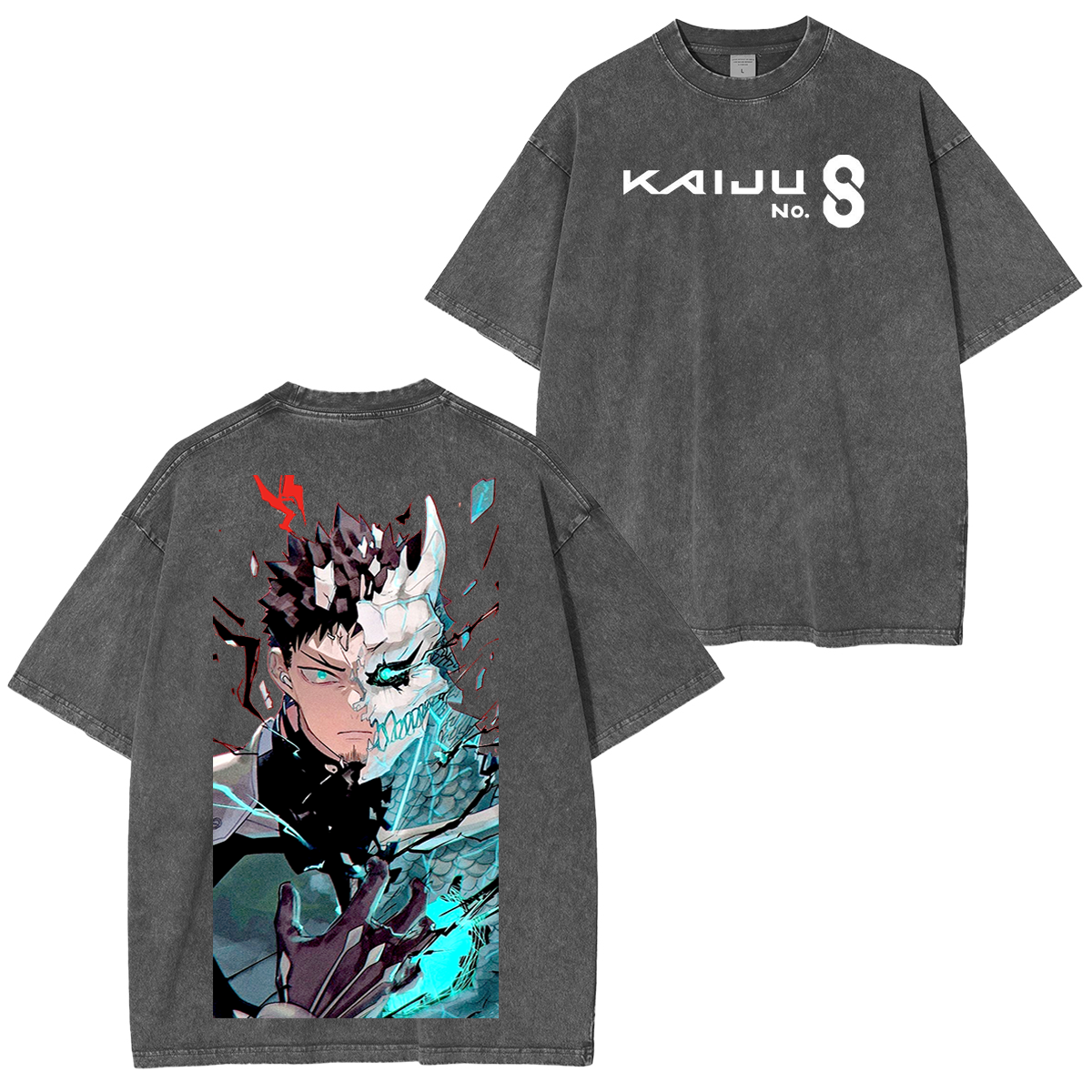 Camiseta unisex lavada de anime Kaiju No. 8