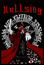 T-shirt unisexe délavé Hellsing Anime