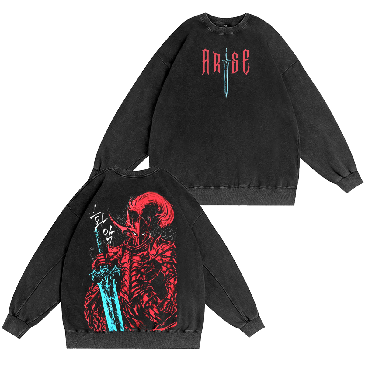 Igris, Vintage Solo Leveling  Anime Washed T-shirt/Crewneck/Hoodie