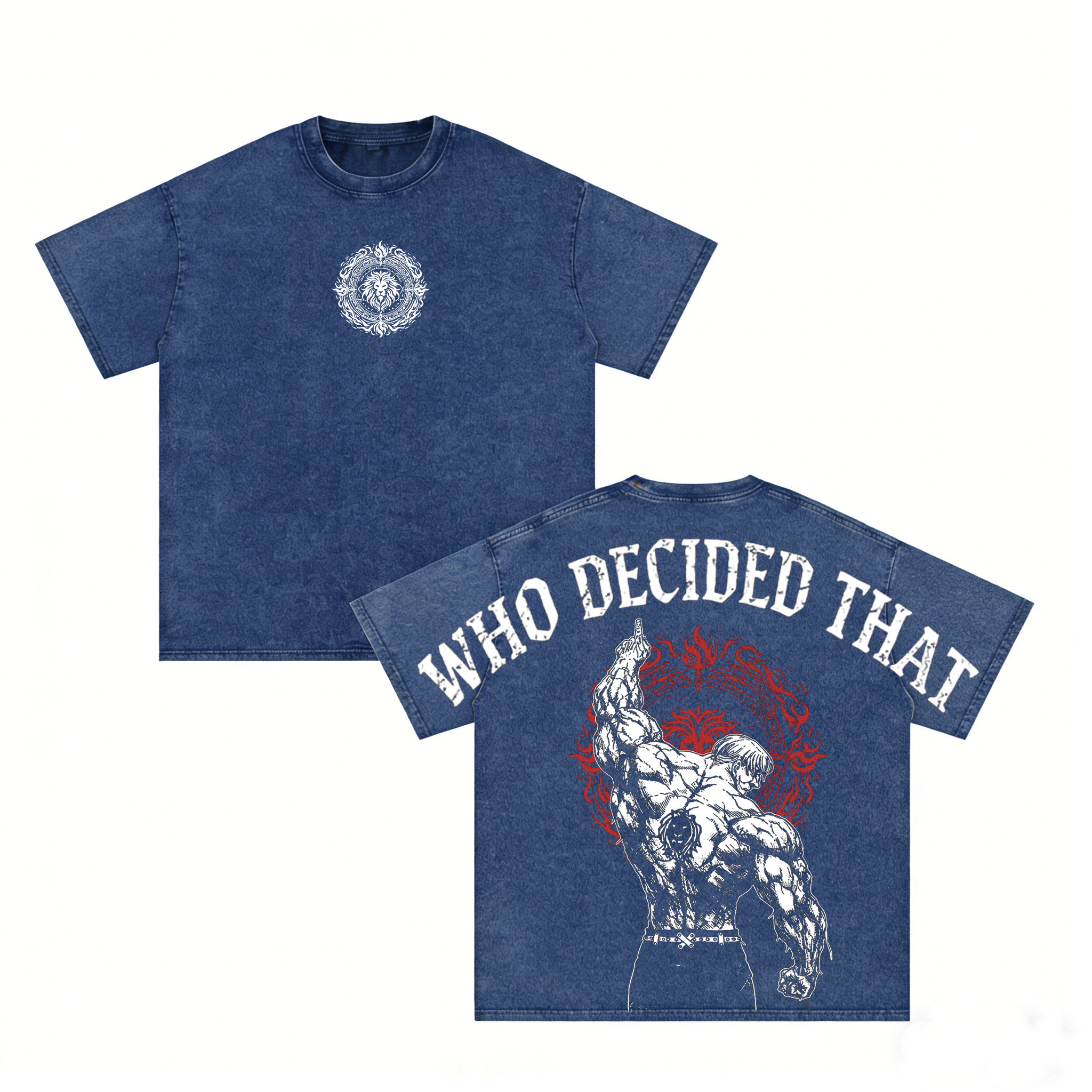 Who Decided That? Escanor Anime Washed T-shirt/Crewneck/Hoodie