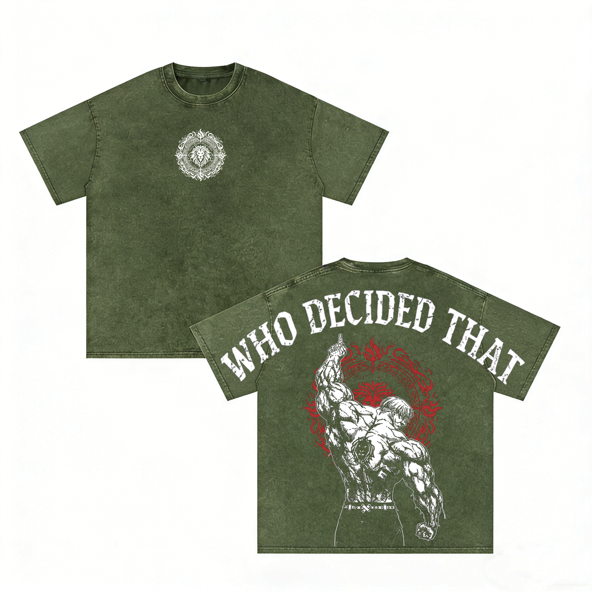 Who Decided That? Escanor Anime Washed T-shirt/Crewneck/Hoodie