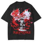 T-shirt unisexe délavé Asta Black Clover Anime Vintage
