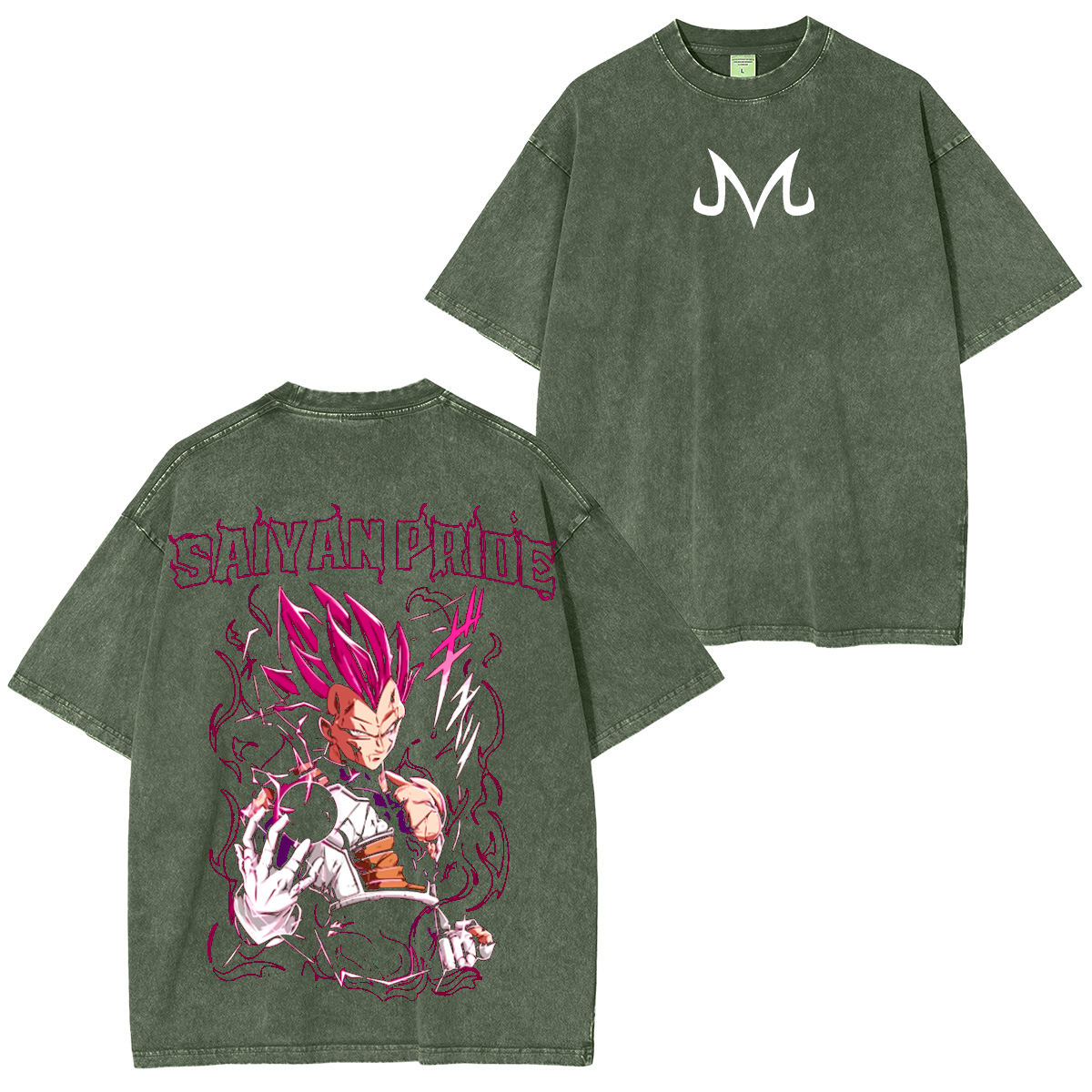 Majin Vegeta ,Dragon Ball  Anime Washed T-shirt/Crewneck/Hoodie