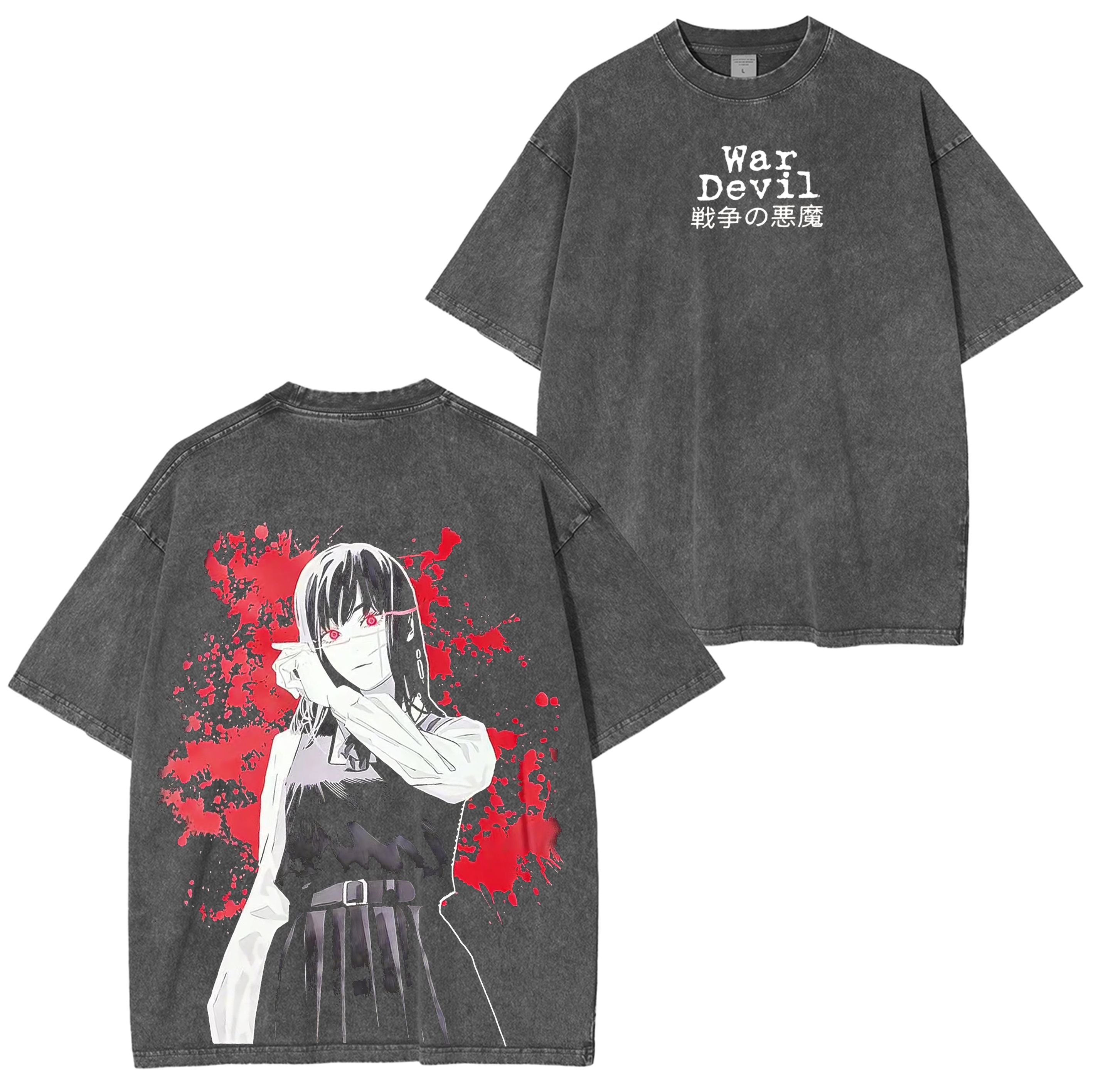 T-shirt/Sweat-shirt/Pull à capuche Chainsaw Man délavé