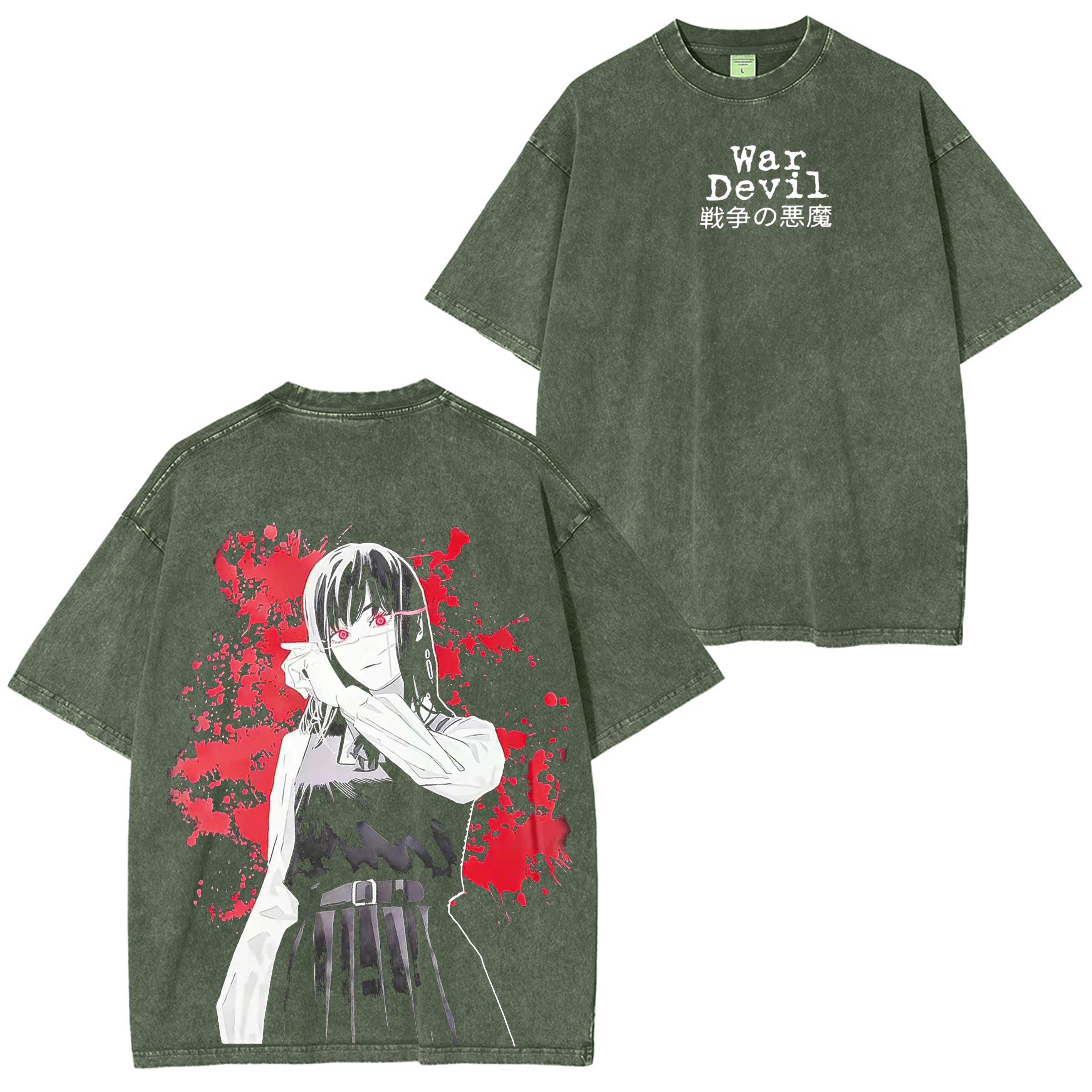 T-shirt/Sweat-shirt/Pull à capuche Chainsaw Man délavé