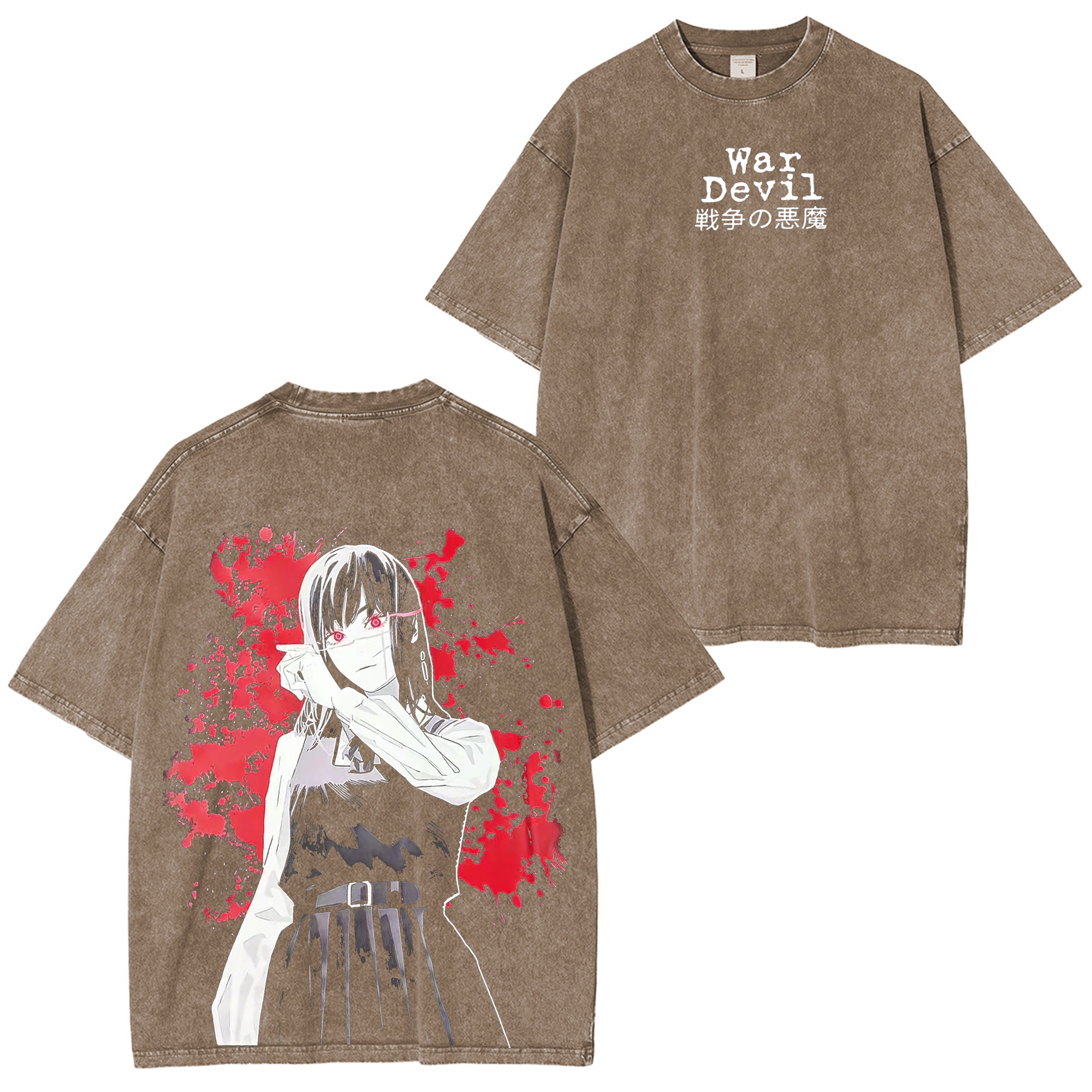 T-shirt/Sweat-shirt/Pull à capuche Chainsaw Man délavé