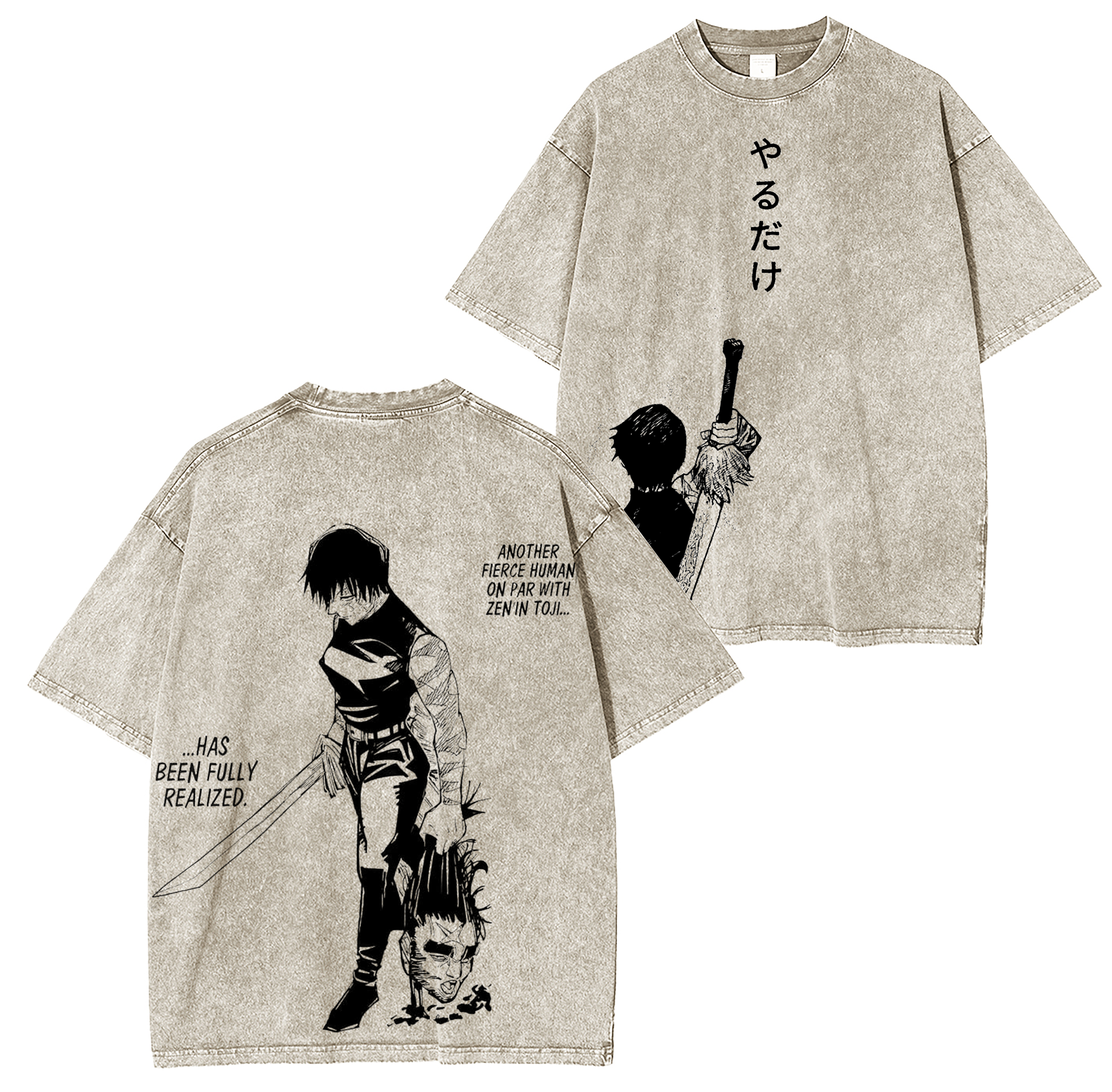 Maki Zenin,Jujutsu Kaisen Season 3 Anime Washed T-shirt/Crewneck/Hoodie