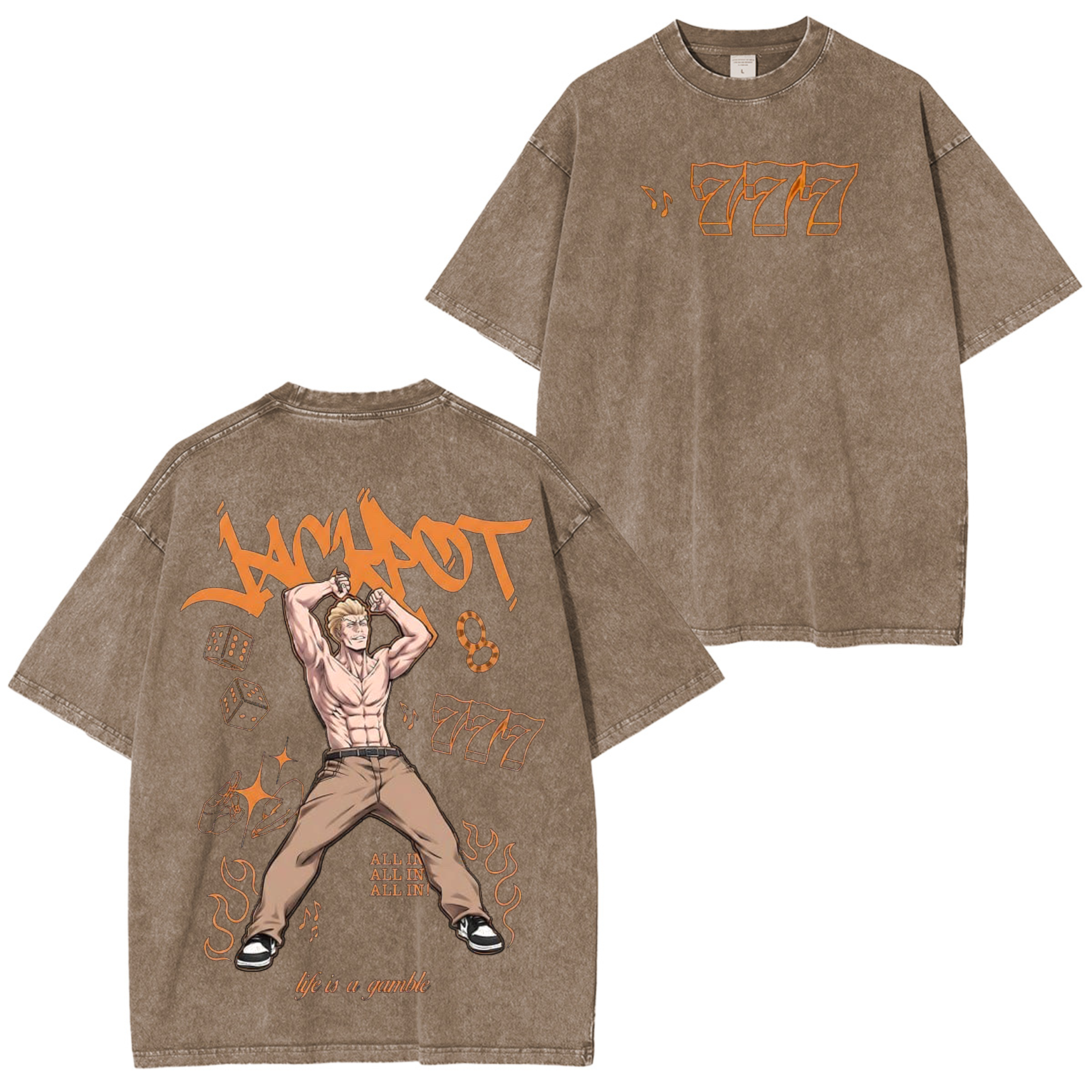 Hakari 777,Jujutsu Kaisen Anime Washed T-shirt/Crewneck/Hoodie