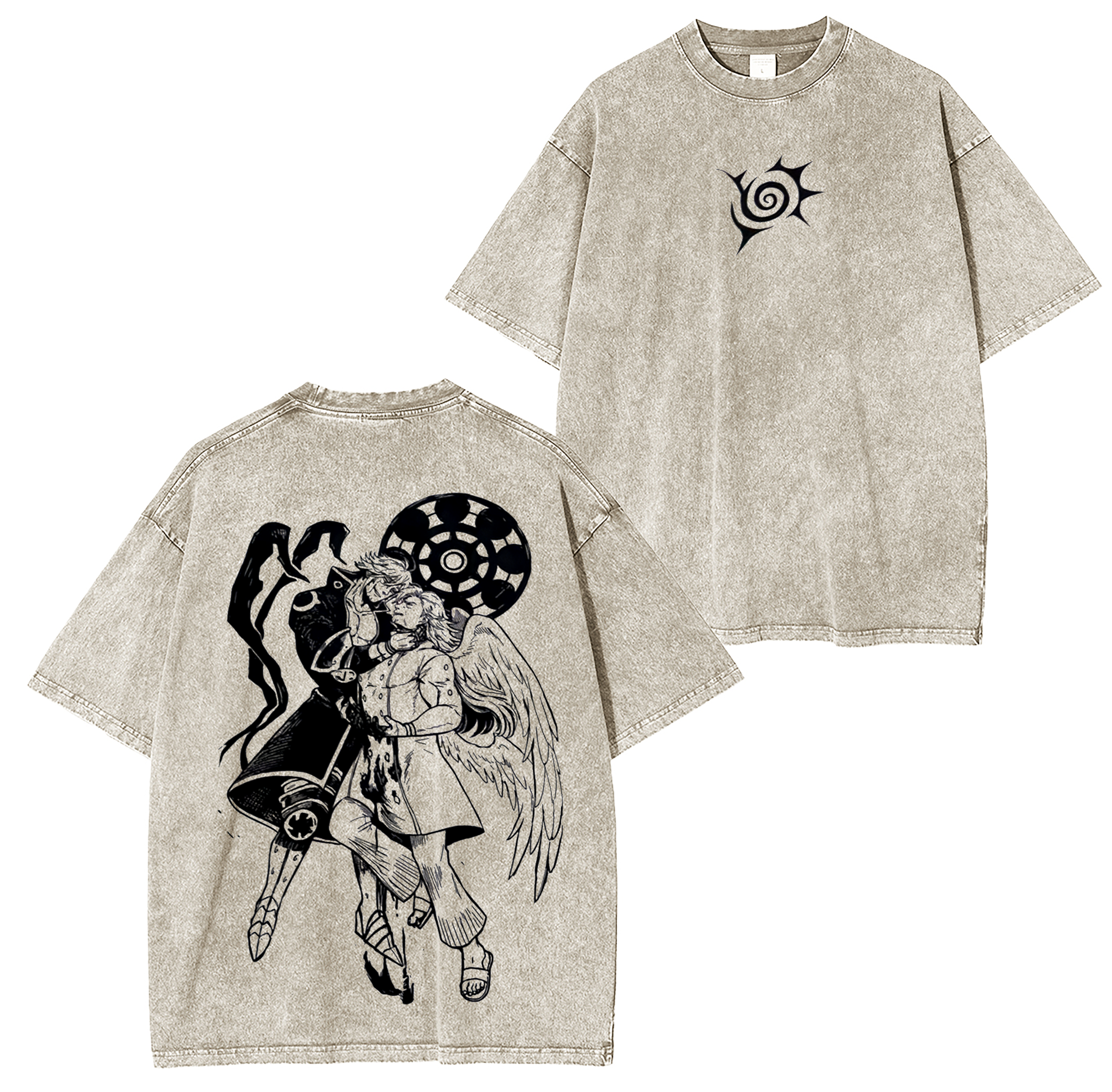 Estarossa x Mael, T-shirt/Sweat/Sweat à capuche délavé(e) The Seven Deadly Sins Anime
