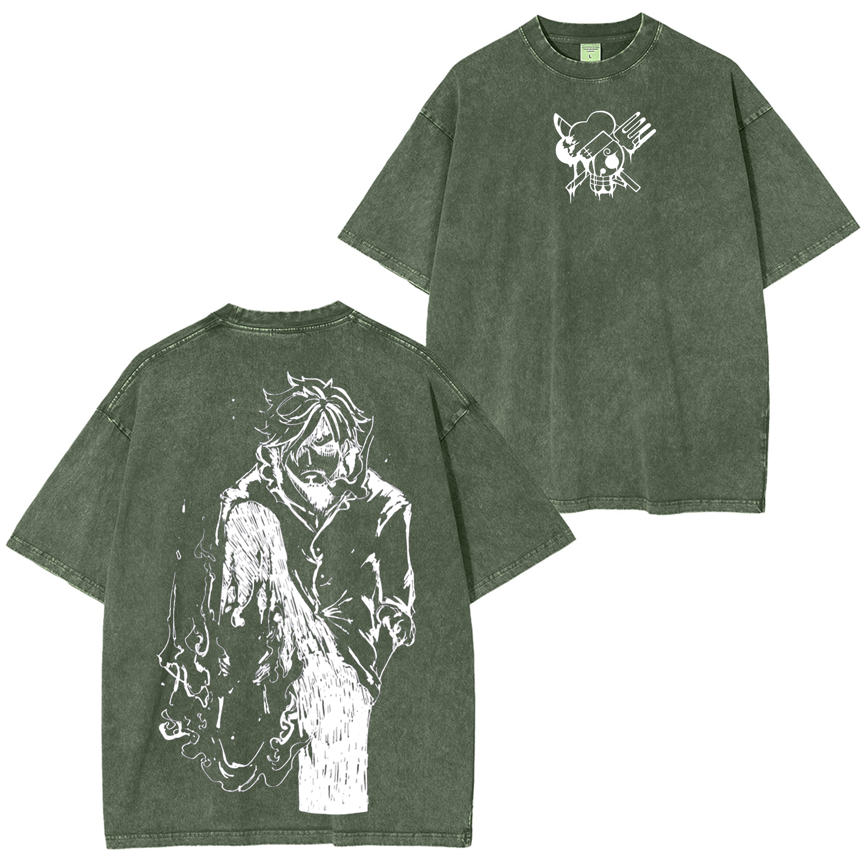 Sanji,One Piece Anime Washed T-shirt/Crewneck/Hoodie