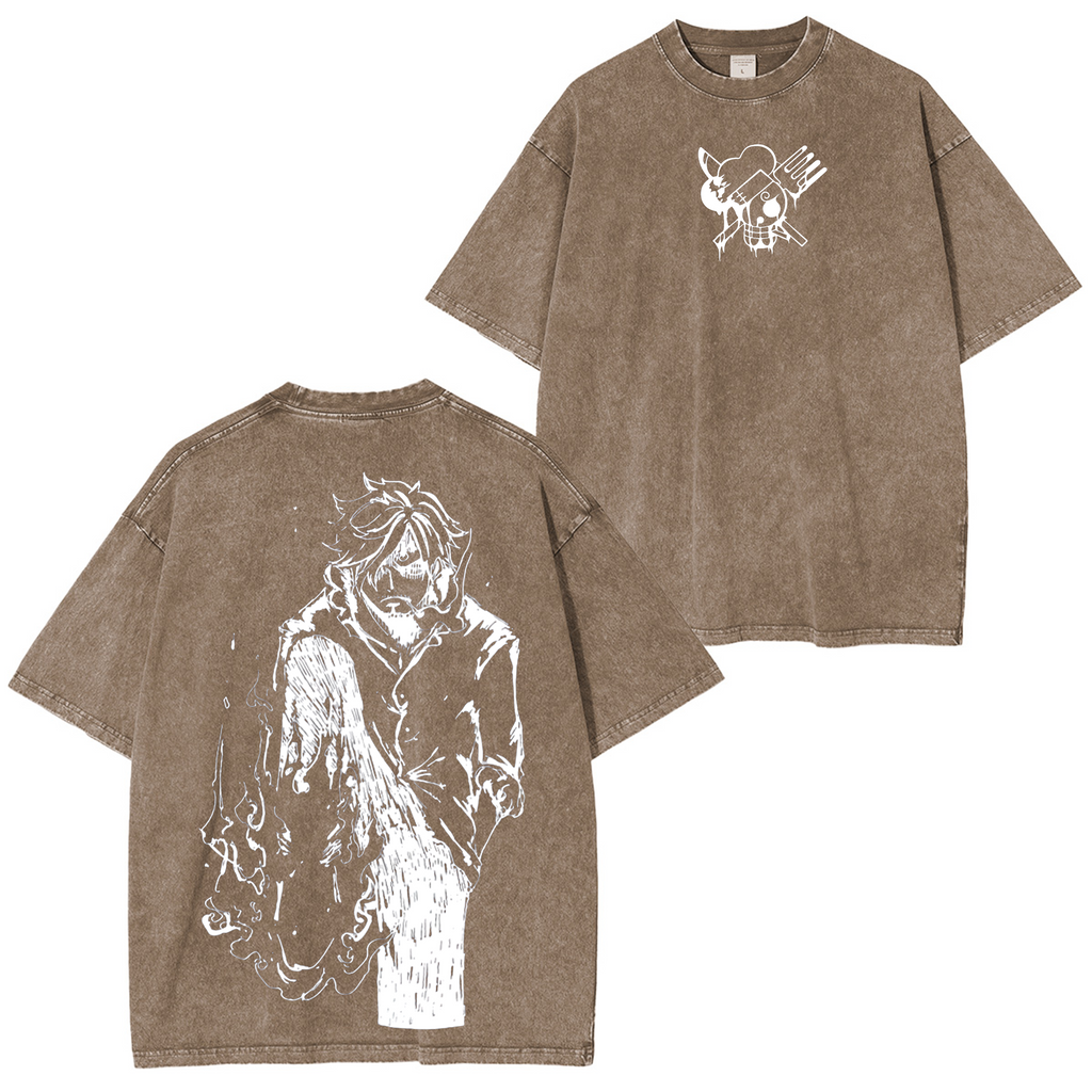 Sanji,One Piece Anime Washed T-shirt/Crewneck/Hoodie