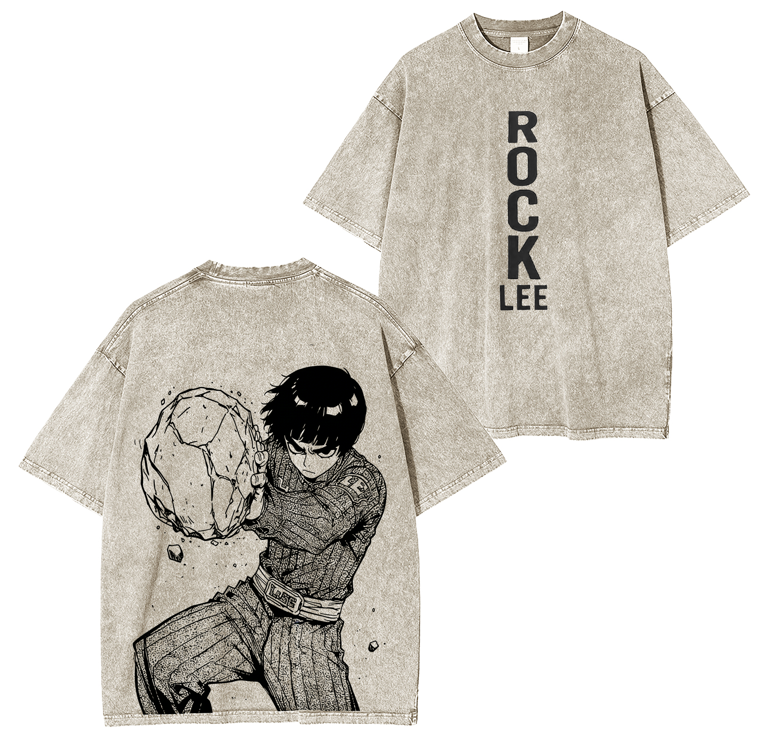 T-shirt/Sweat/Hoddie Rock Lee Anime Délavé