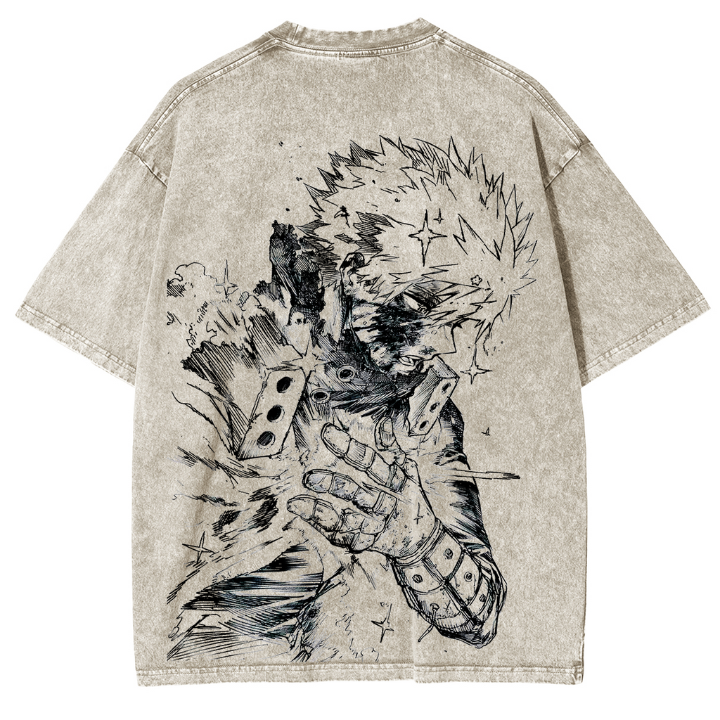 Katsuki Bakugo,My Hero Academia Anime Washed Unisex T-Shirt