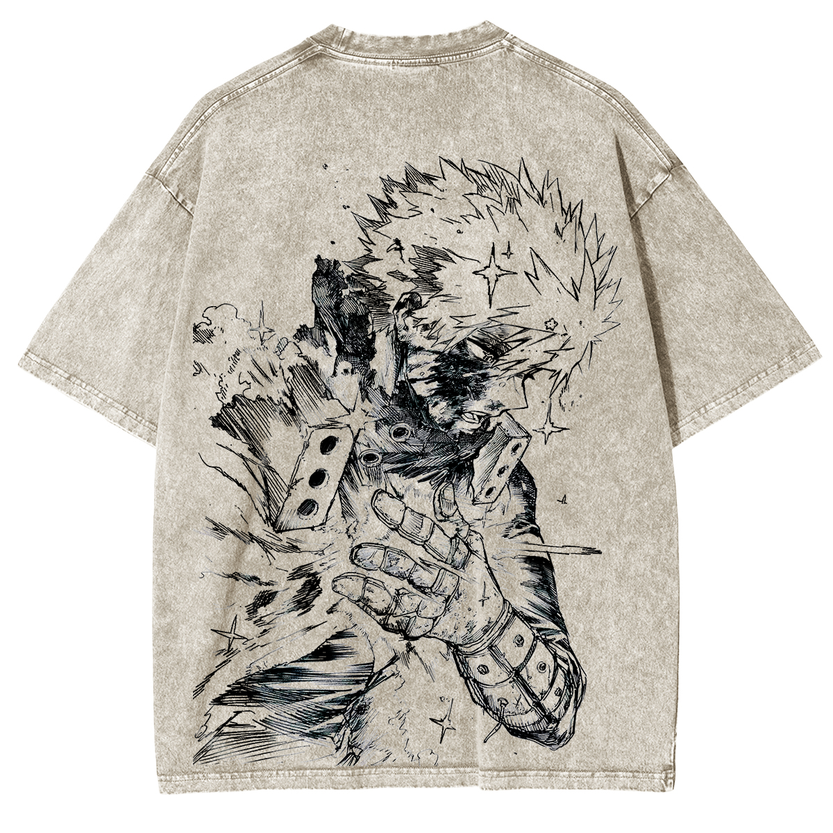 Katsuki Bakugo,My Hero Academia Anime Washed Unisex T-Shirt