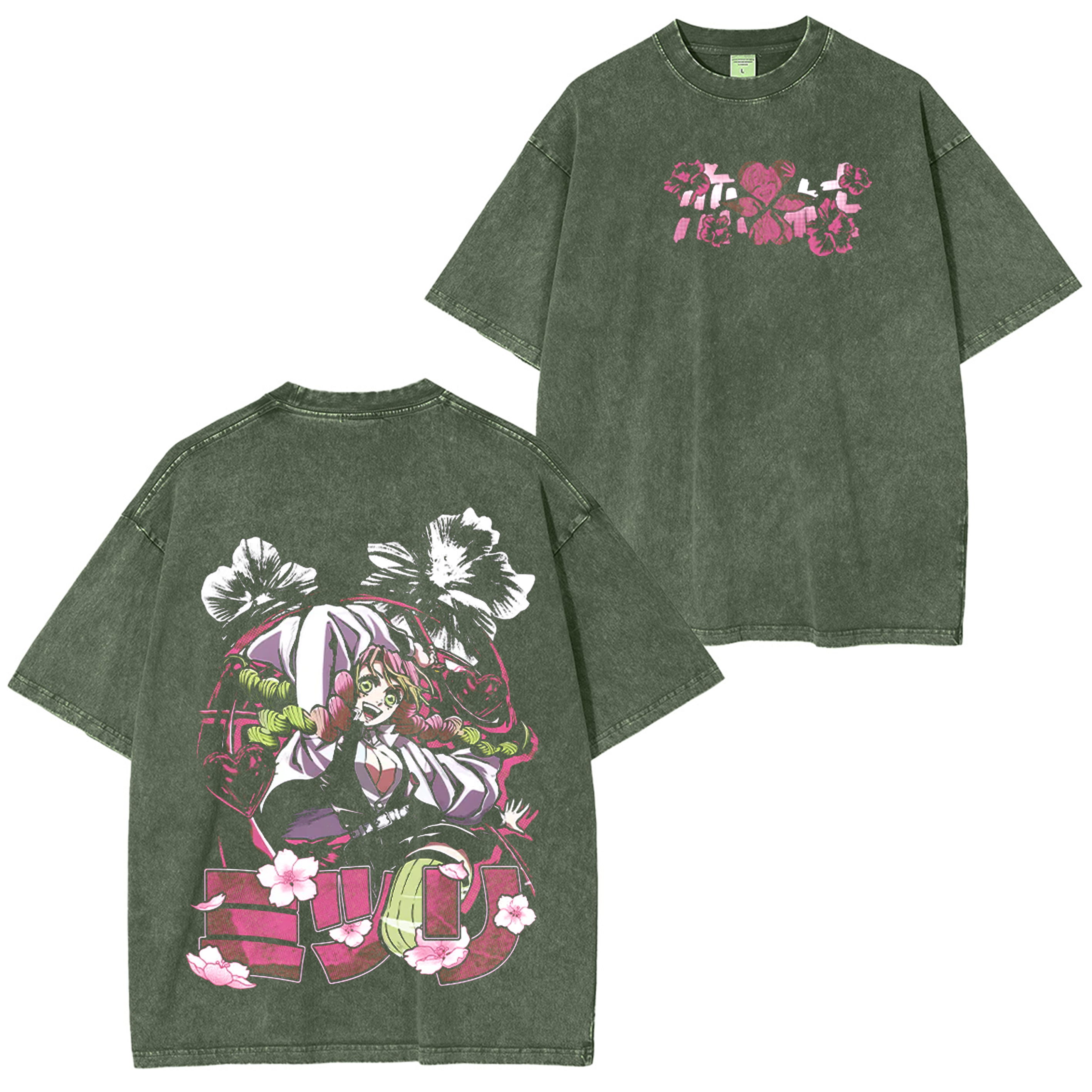 Mitsuri Kanroji, Demon Slayer Anime Washed T-shirt/Crewneck/Hoodie