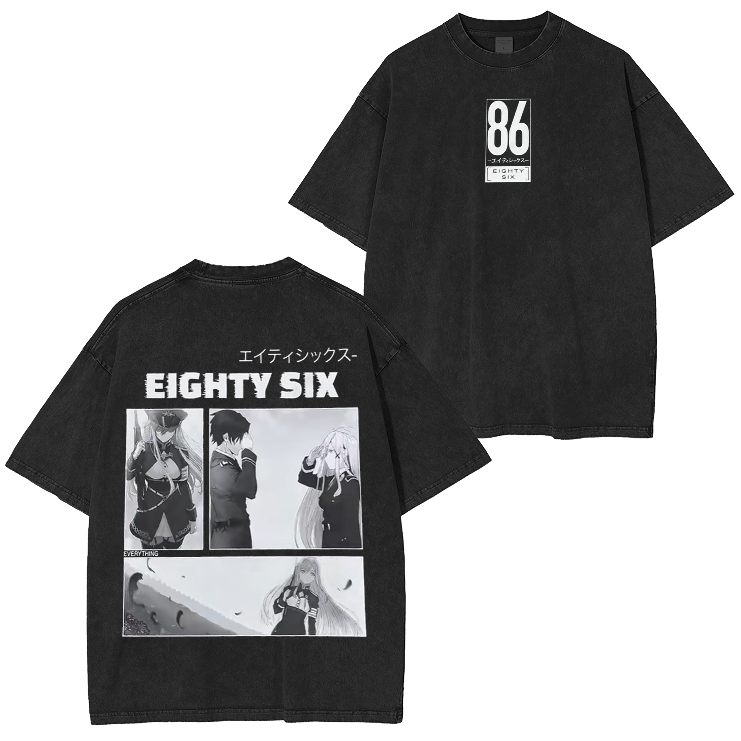 Eighty-Six Vintage  Anime Washed T-shirt/Crewneck/Hoodie