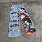 Upper Moons,Demon Slayer Anime Jeans