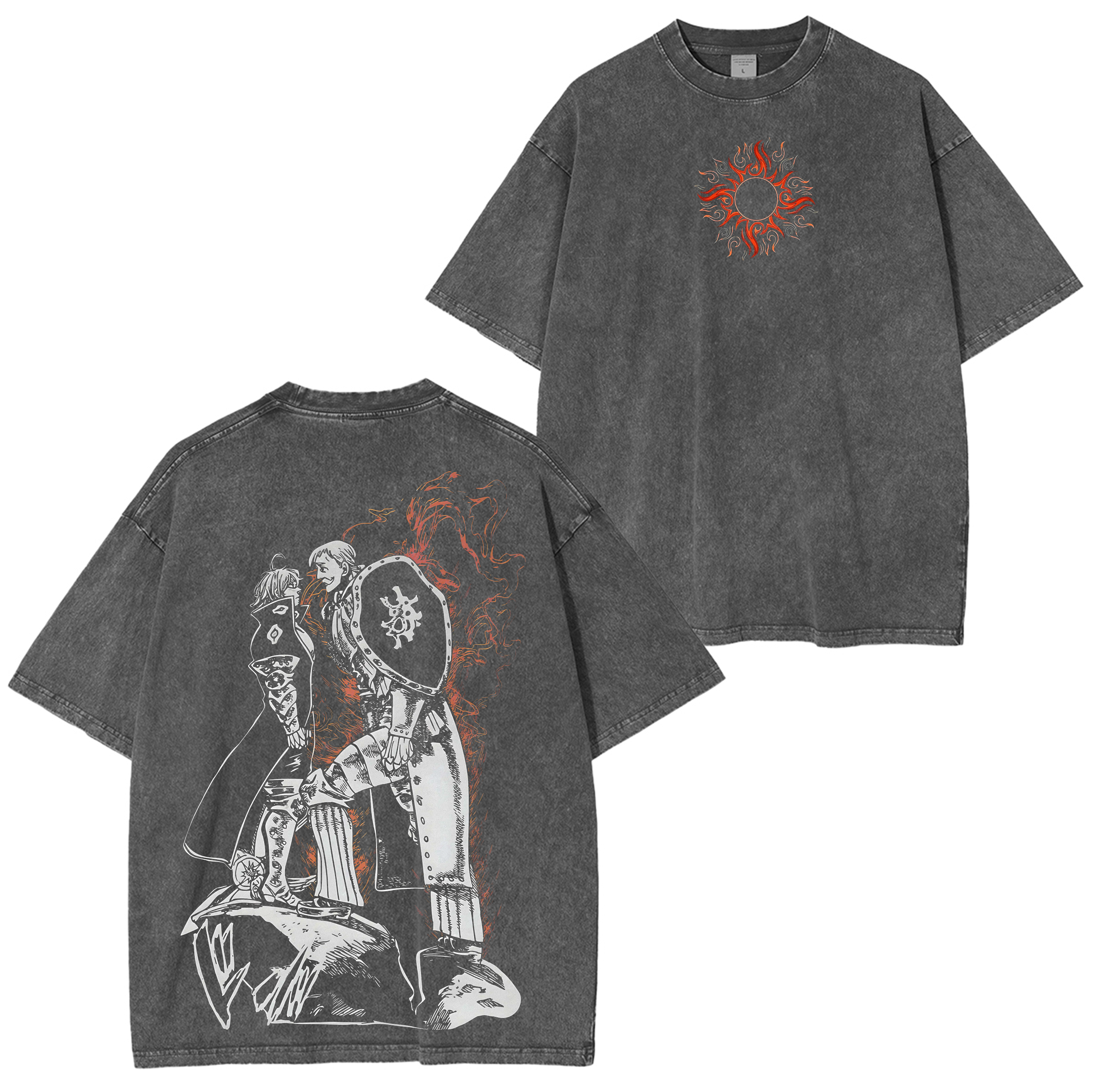 Escanor, T-shirt/Sweat-shirt/Sweat à capuche oversize animé The Seven Deadly Sins