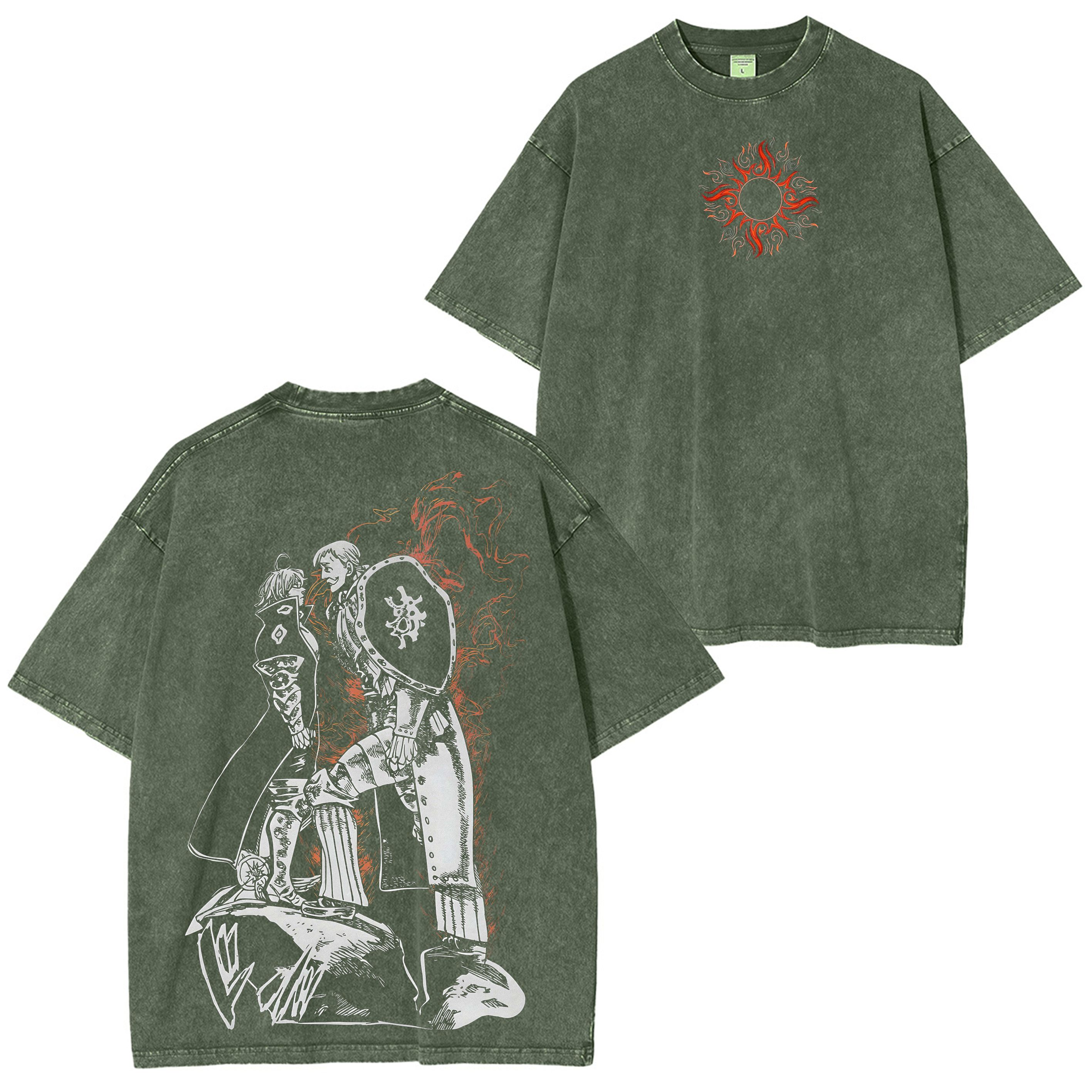 Escanor, T-shirt/Sweat-shirt/Sweat à capuche oversize animé The Seven Deadly Sins