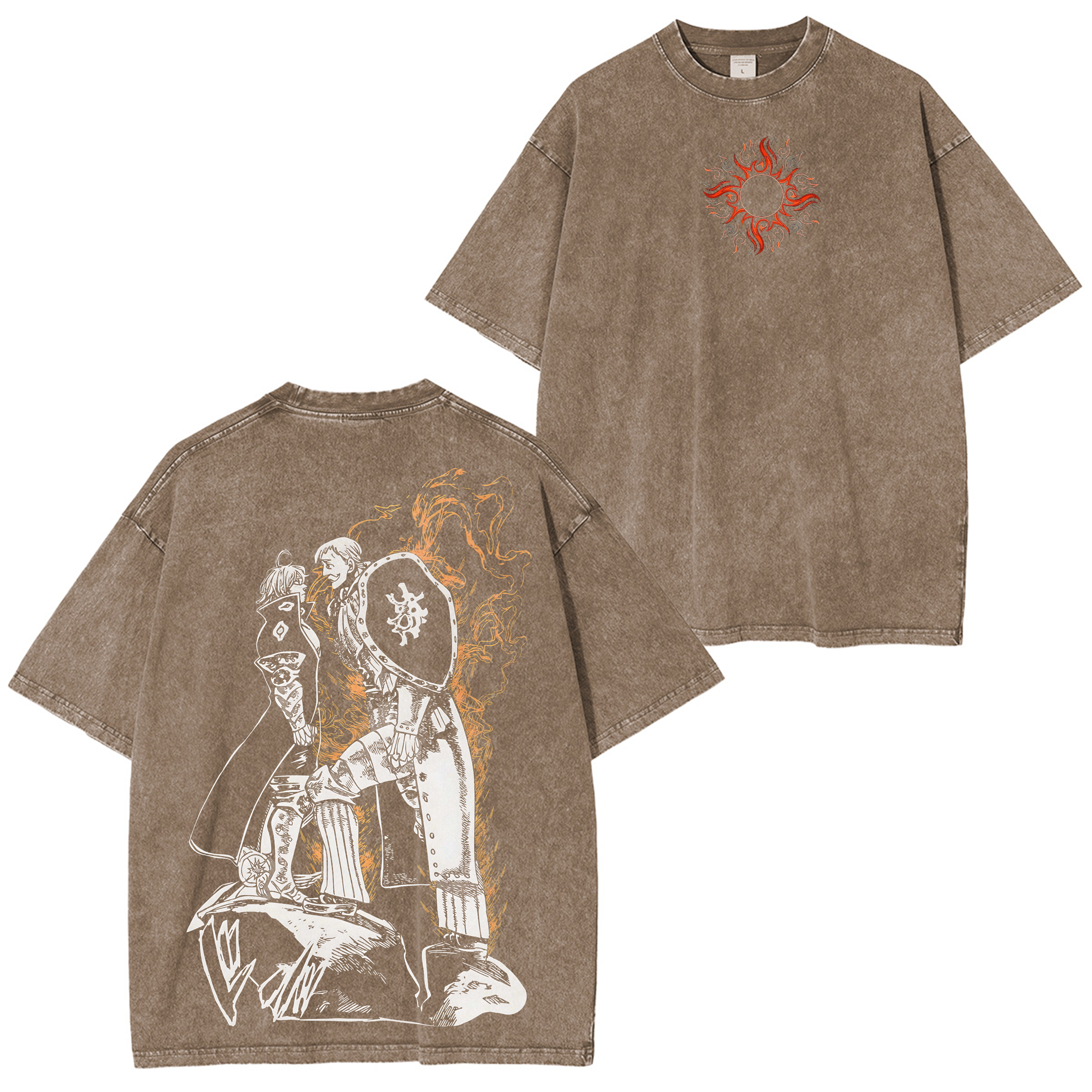 Escanor, T-shirt/Sweat-shirt/Sweat à capuche oversize animé The Seven Deadly Sins
