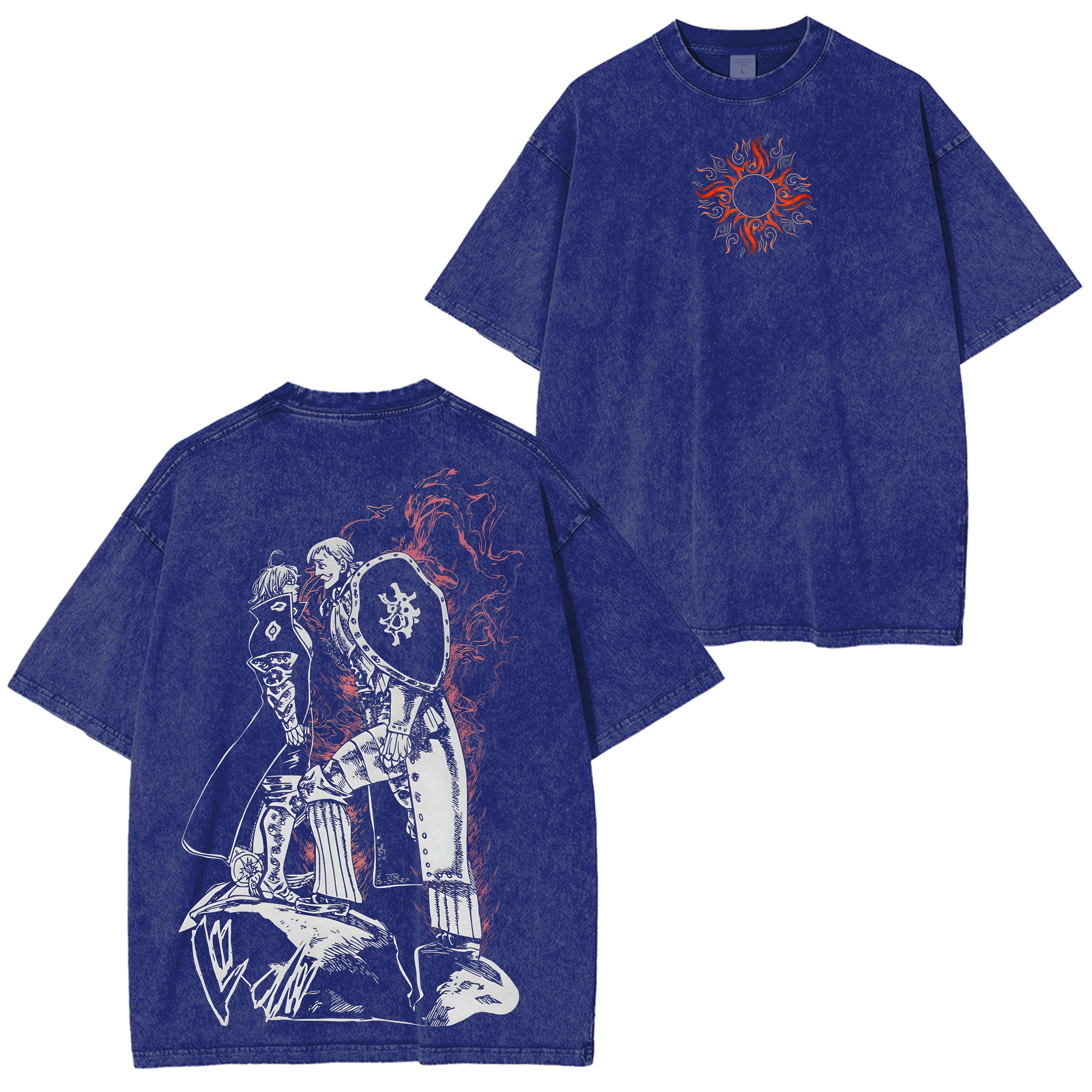 Escanor, T-shirt/Sweat-shirt/Sweat à capuche oversize animé The Seven Deadly Sins