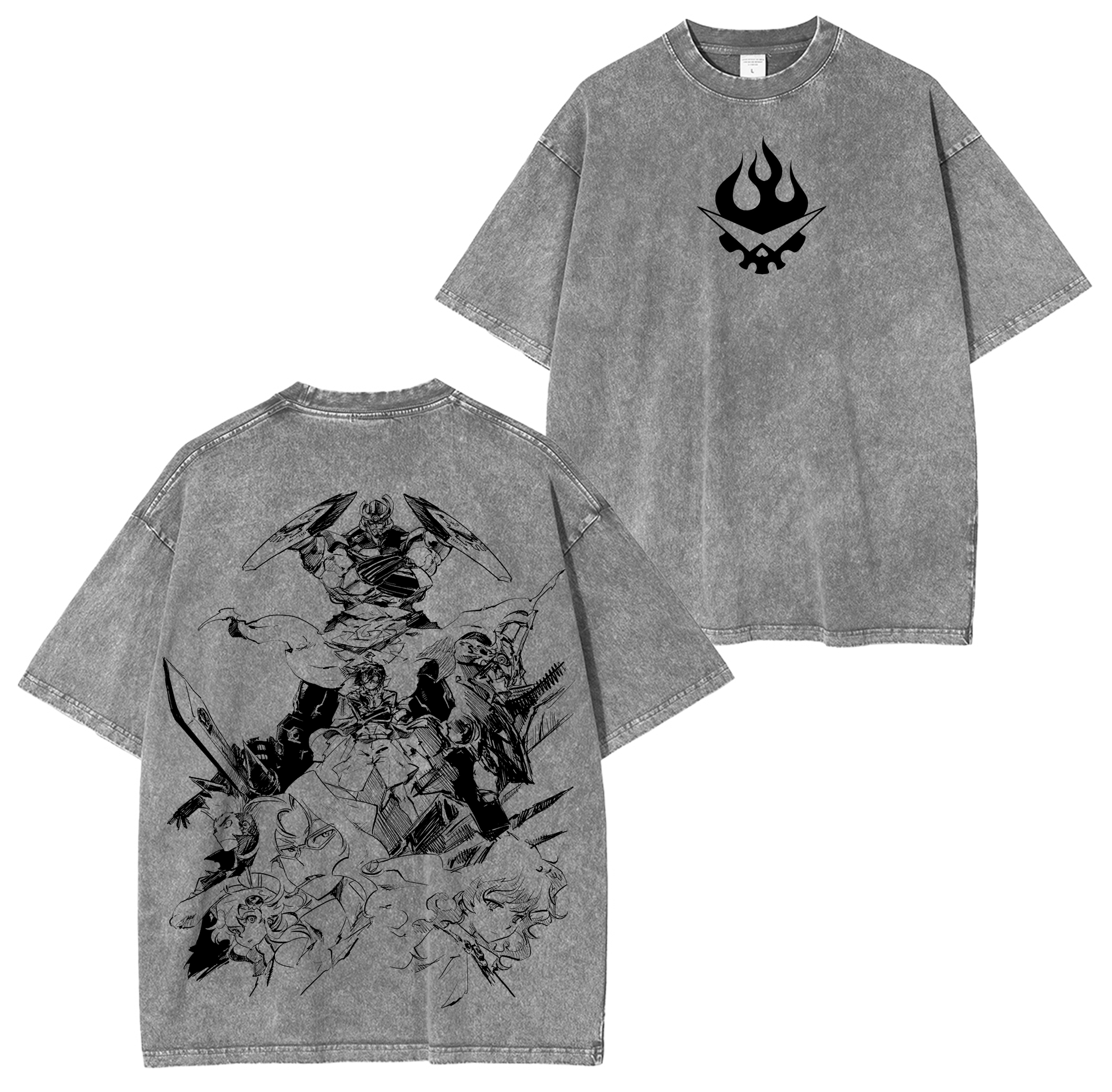 T-shirt/Pull/Sweat à capuche délavé(e) anime Gurren Lagann