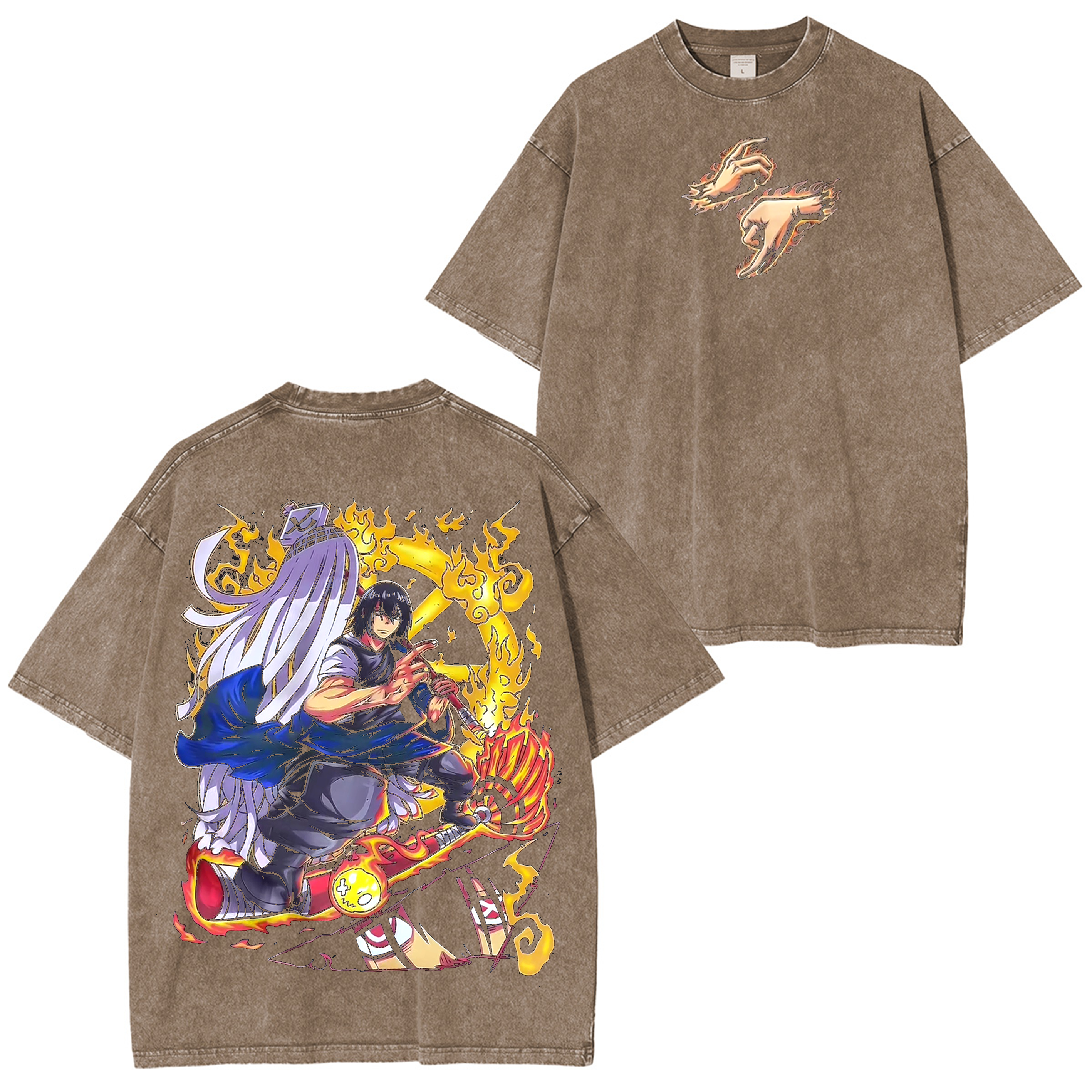 Benimaru, Anime Fire Force T-shirt/Col Rond/Sweat à capuche délavé