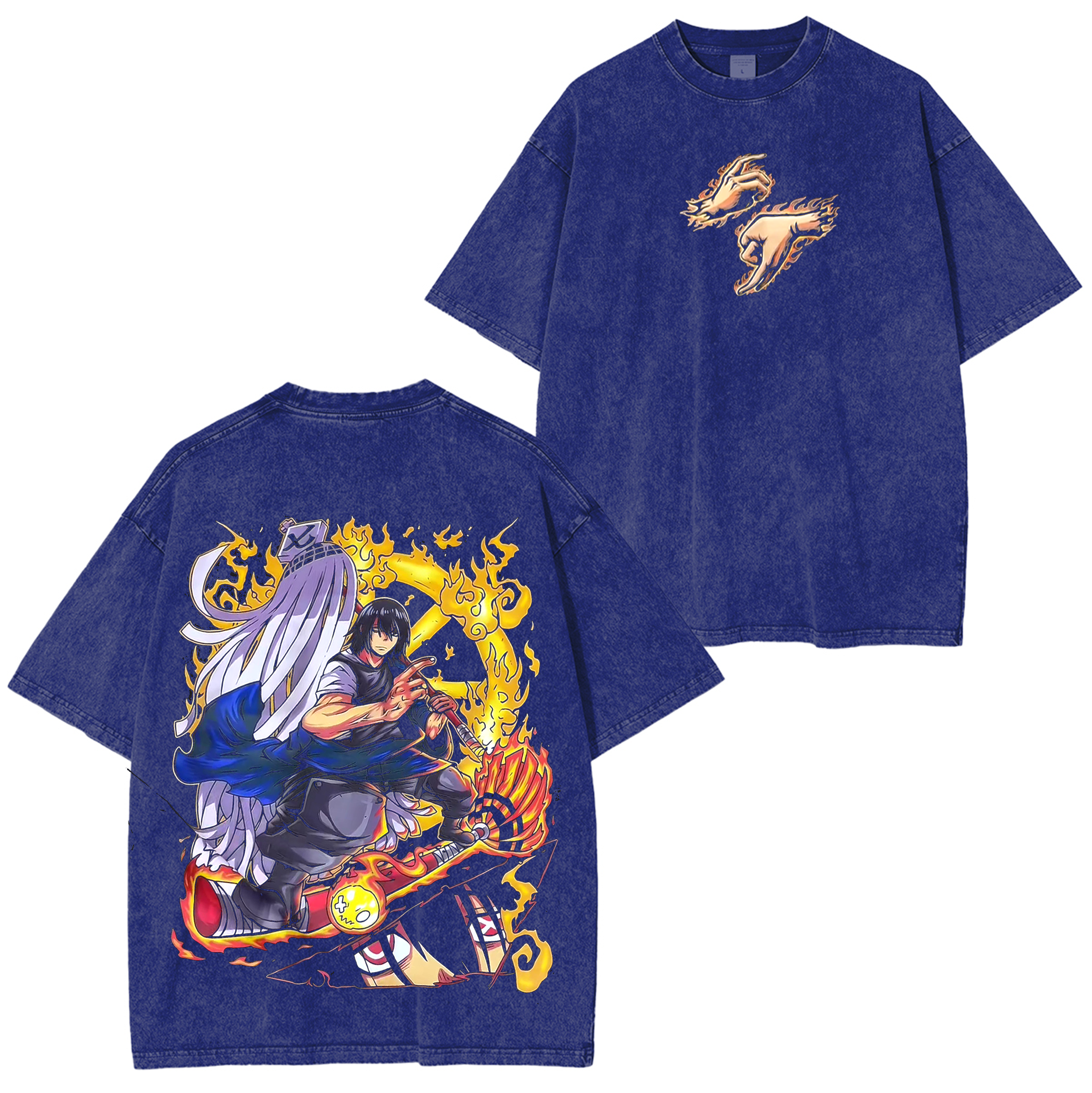 Benimaru, Anime Fire Force T-shirt/Col Rond/Sweat à capuche délavé