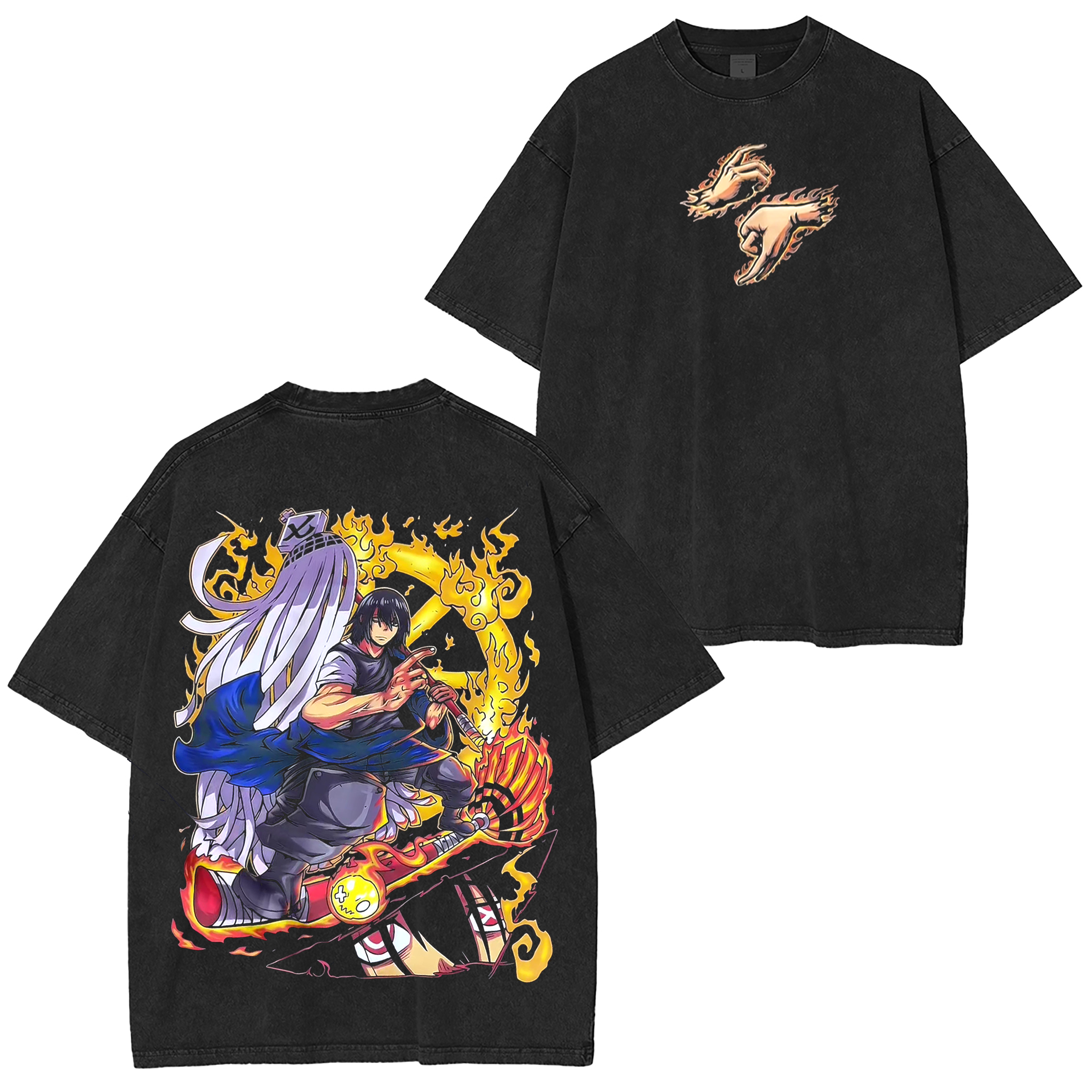 Benimaru, Anime Fire Force T-shirt/Col Rond/Sweat à capuche délavé