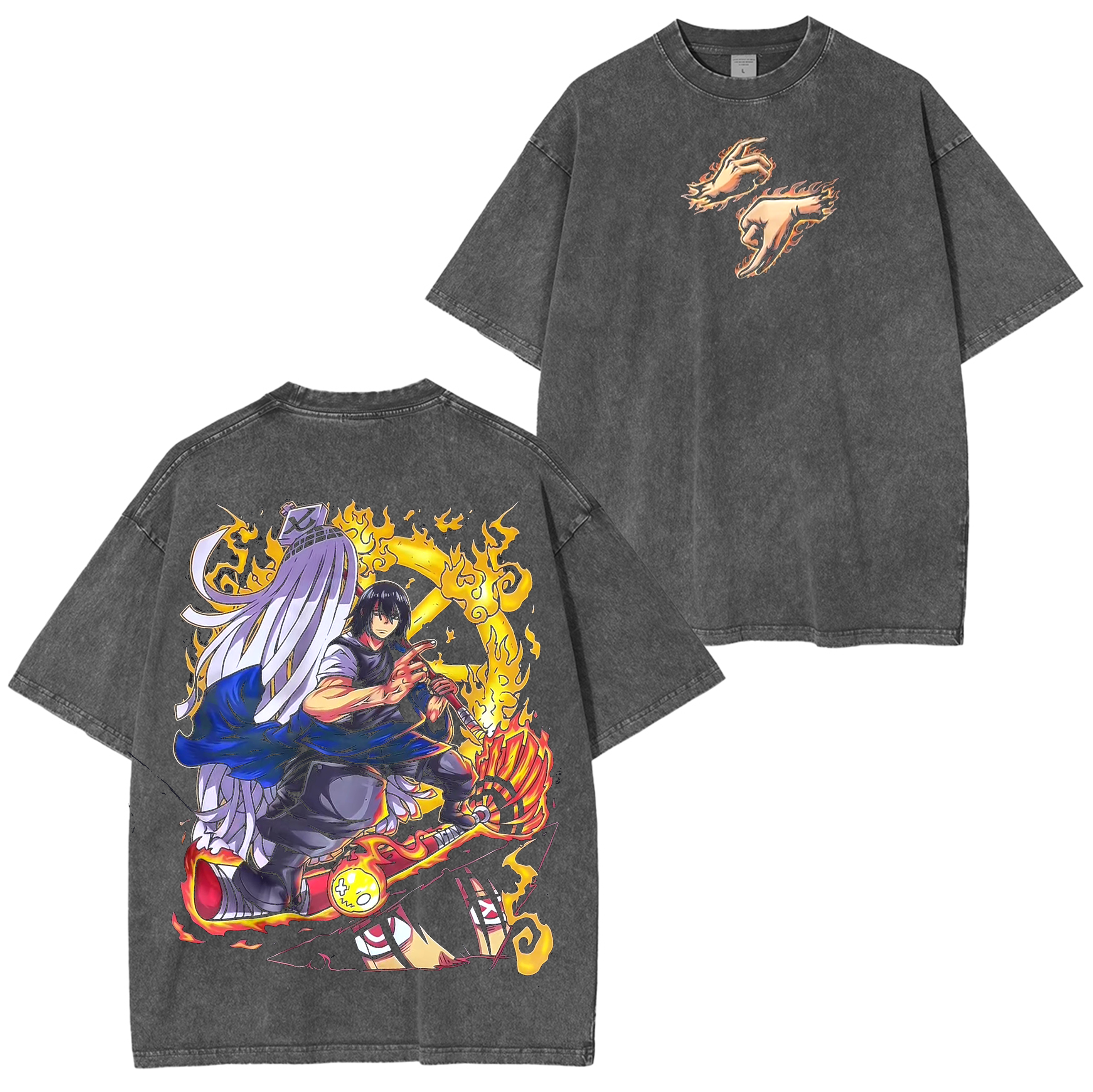 Benimaru, Anime Fire Force T-shirt/Col Rond/Sweat à capuche délavé