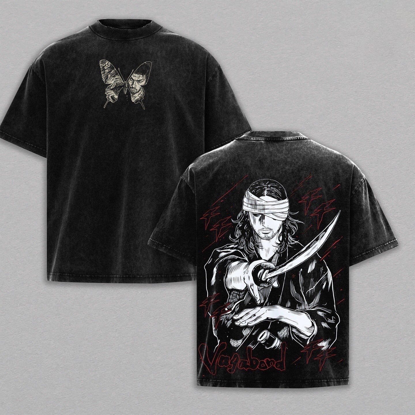 Miyamoto Musashi, Vagabond Anime Camiseta/Sudadera/Sudadera con capucha desgastada