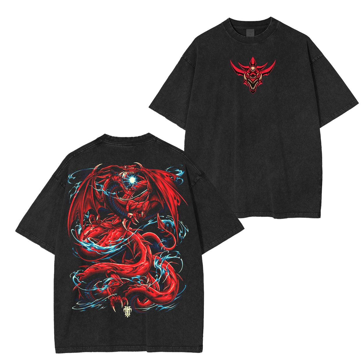 T-shirt Unisexe Délavé Slifer, le Dragon Céleste (Anime)