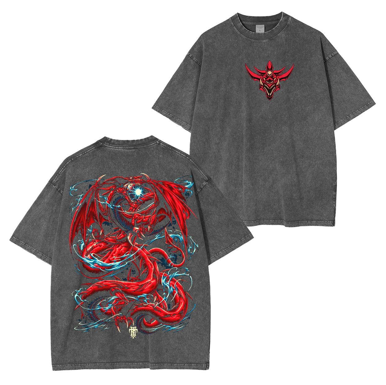 Camiseta unisex lavada Slifer el Dragón del Cielo Anime
